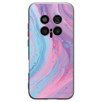 Picasee Μαύρη θήκη σιλικόνης για Honor Magic8 Pro 5G - Pink liquid