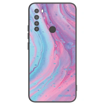 Picasee Μαύρη θήκη σιλικόνης για Xiaomi Redmi Note 8 - Pink liquid