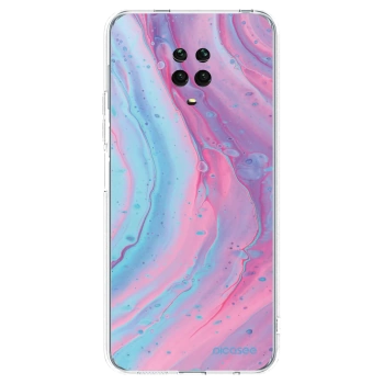 Picasee διαφανής θήκη σιλικόνης Xiaomi Redmi Note 9 Pro - Pink liquid