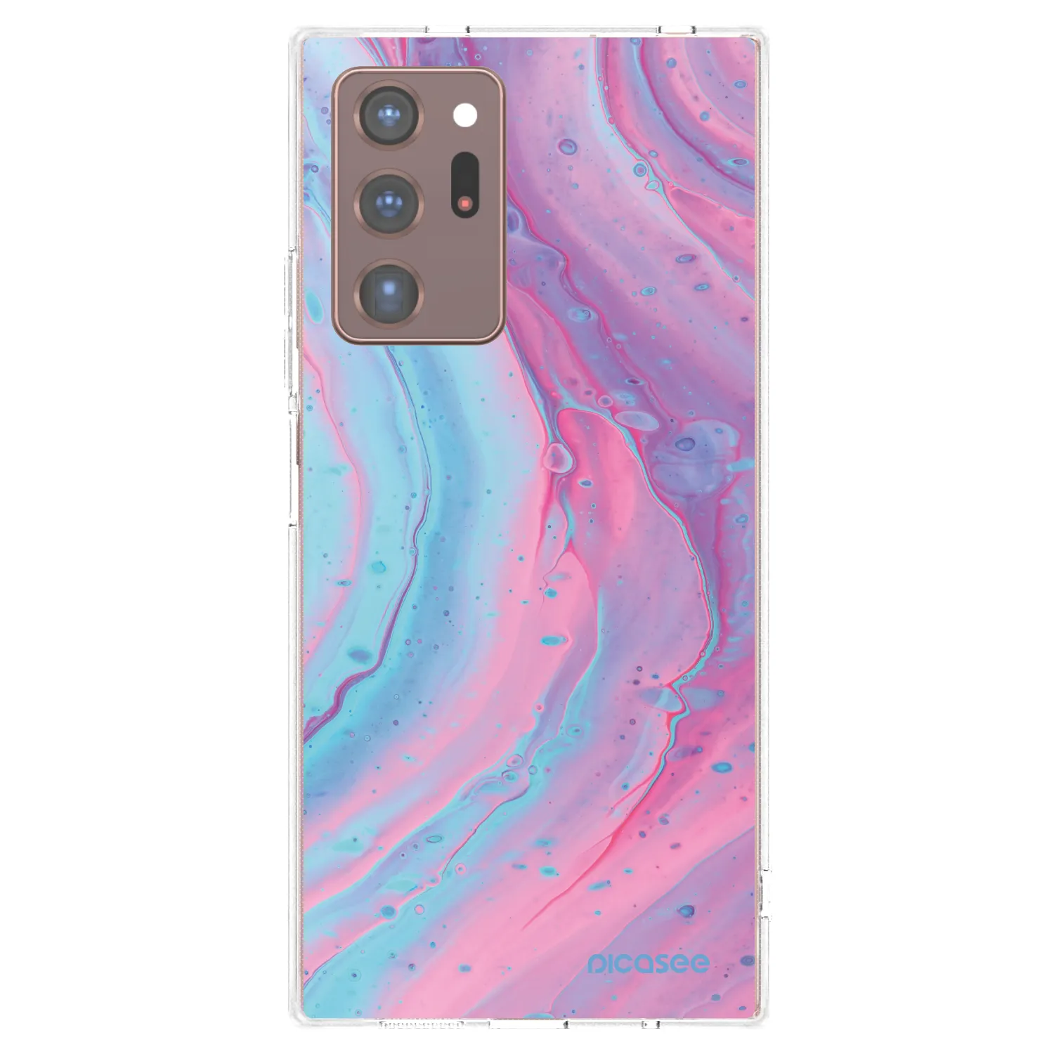 Picasee διαφανής θήκη σιλικόνης Samsung Galaxy Note 20 Ultra - Pink liquid
