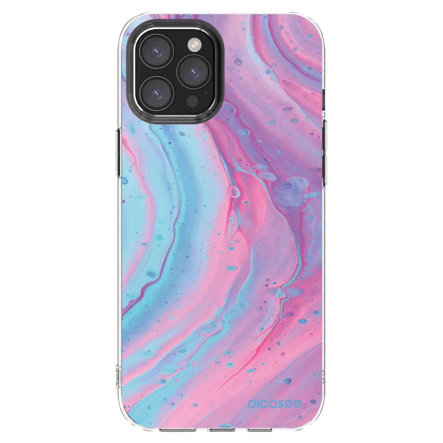 Picasee διαφανής θήκη σιλικόνης Apple iPhone 12 Pro Max - Pink liquid