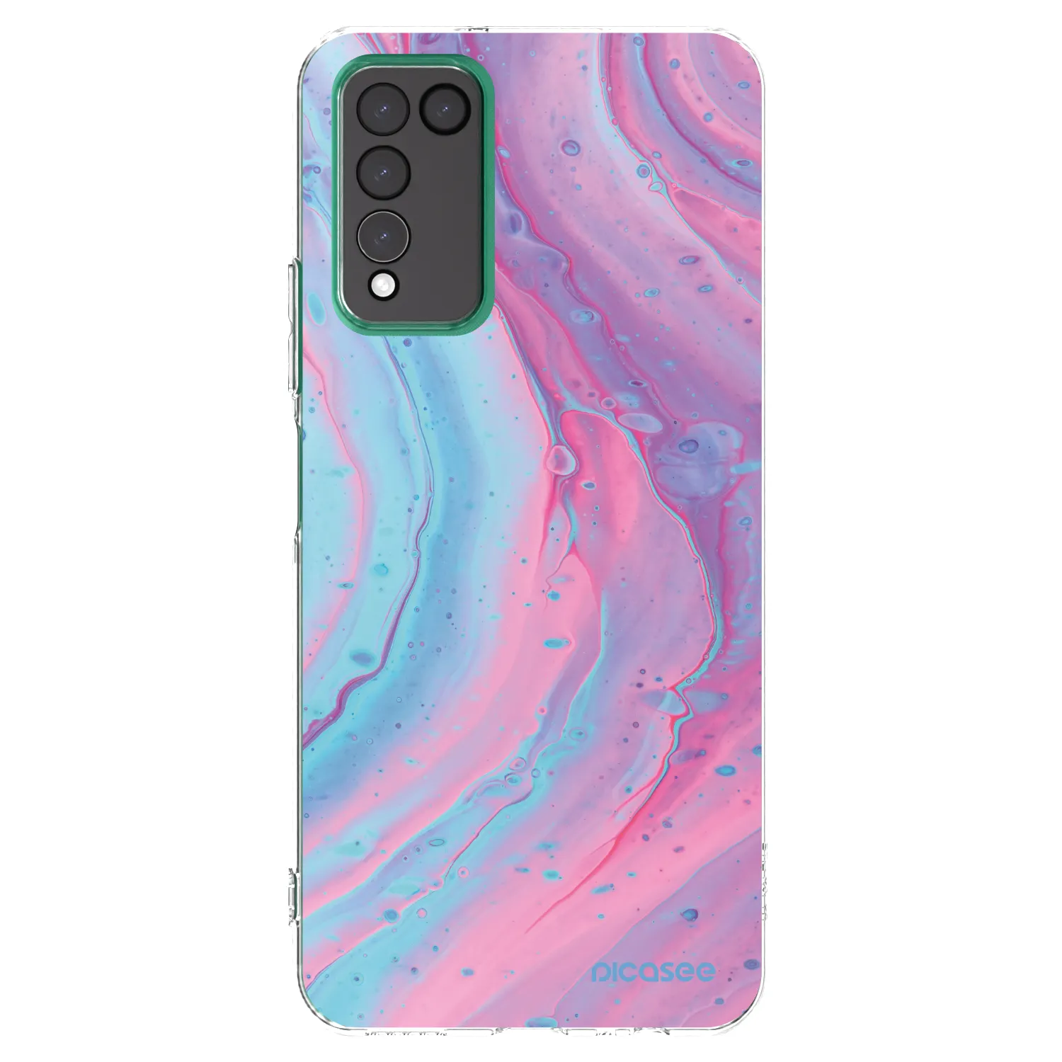 Picasee διαφανής θήκη σιλικόνης Honor 10X Lite - Pink liquid
