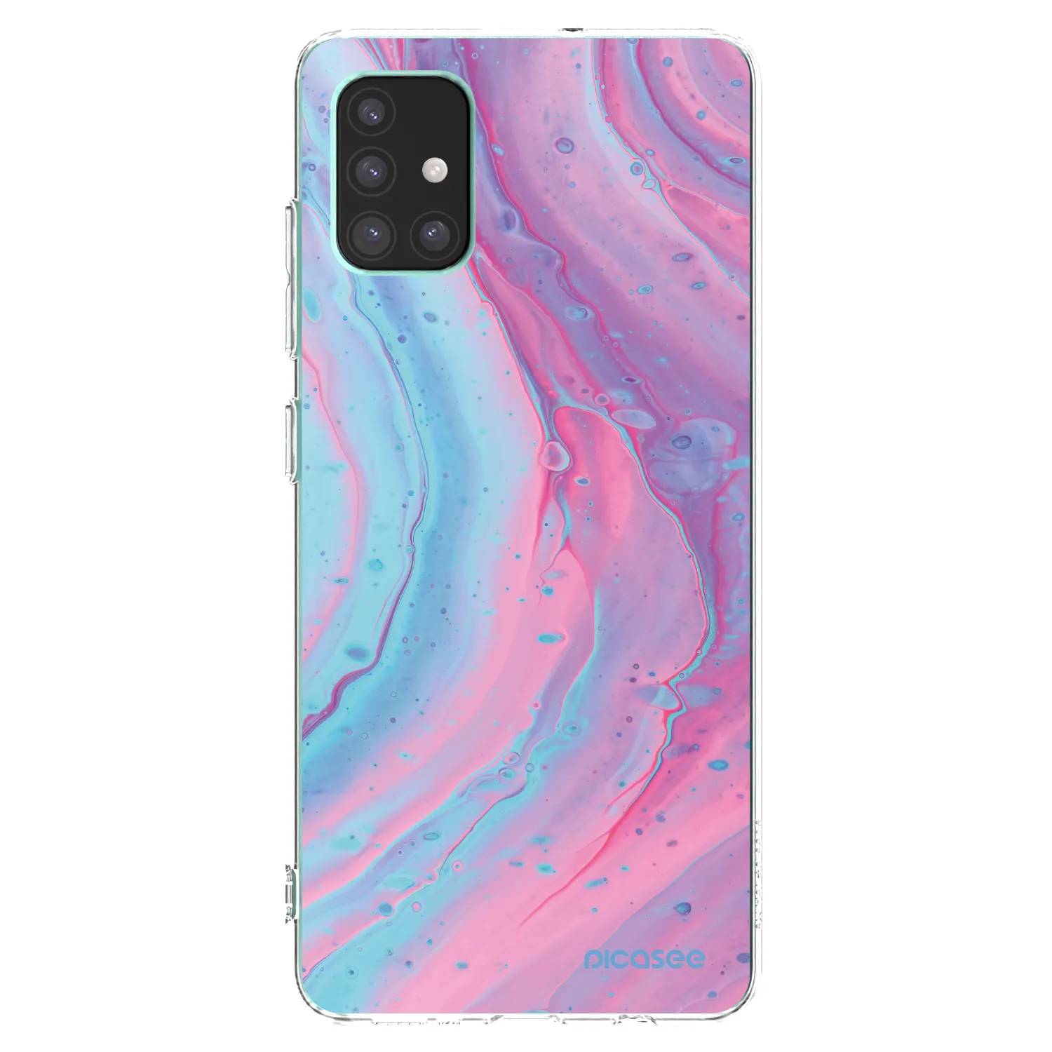Picasee διαφανής θήκη σιλικόνης Samsung Galaxy M51 M515F - Pink liquid