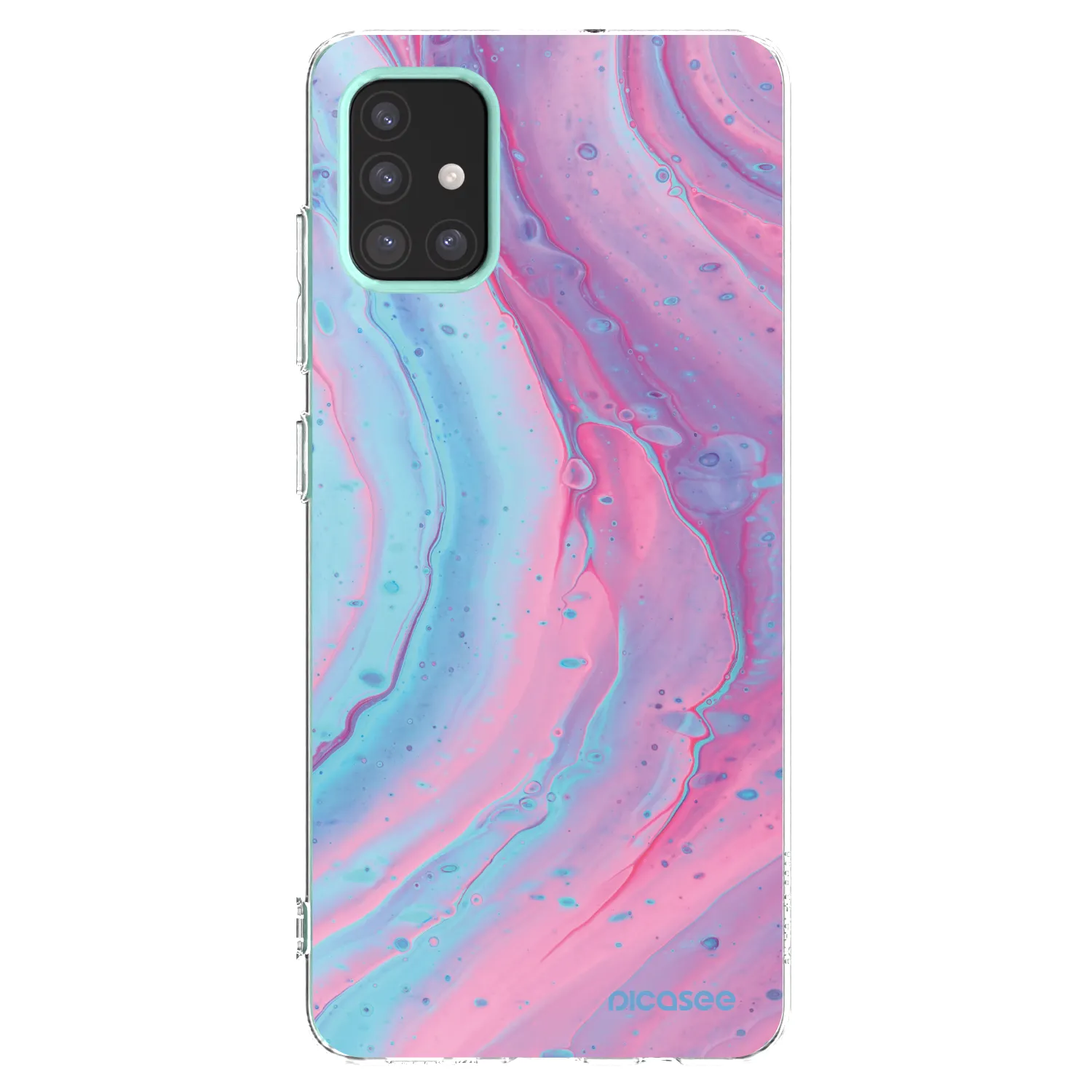 Picasee διαφανής θήκη σιλικόνης Samsung Galaxy M31s - Pink liquid