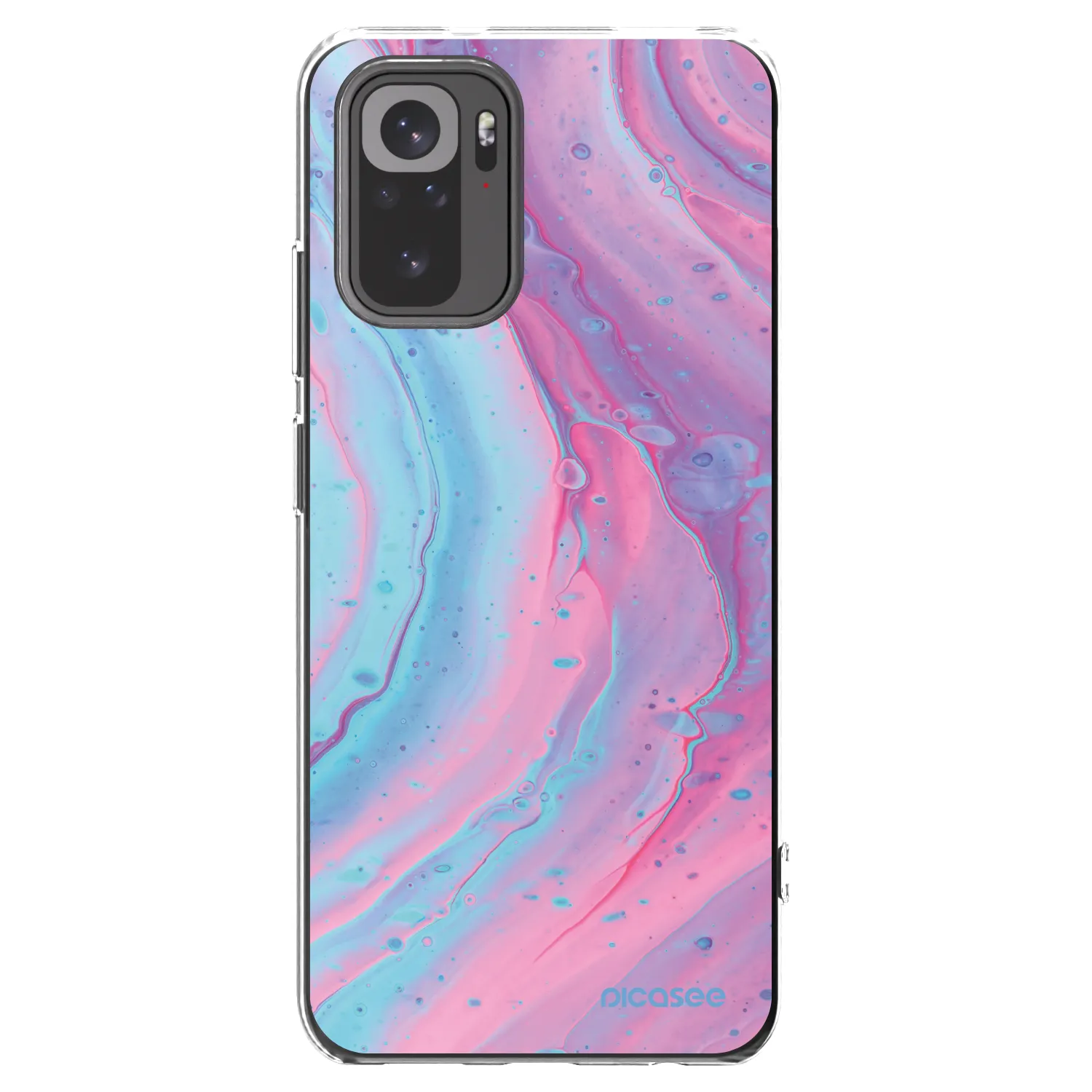Picasee διαφανής θήκη σιλικόνης Xiaomi Redmi Note 10 - Pink liquid