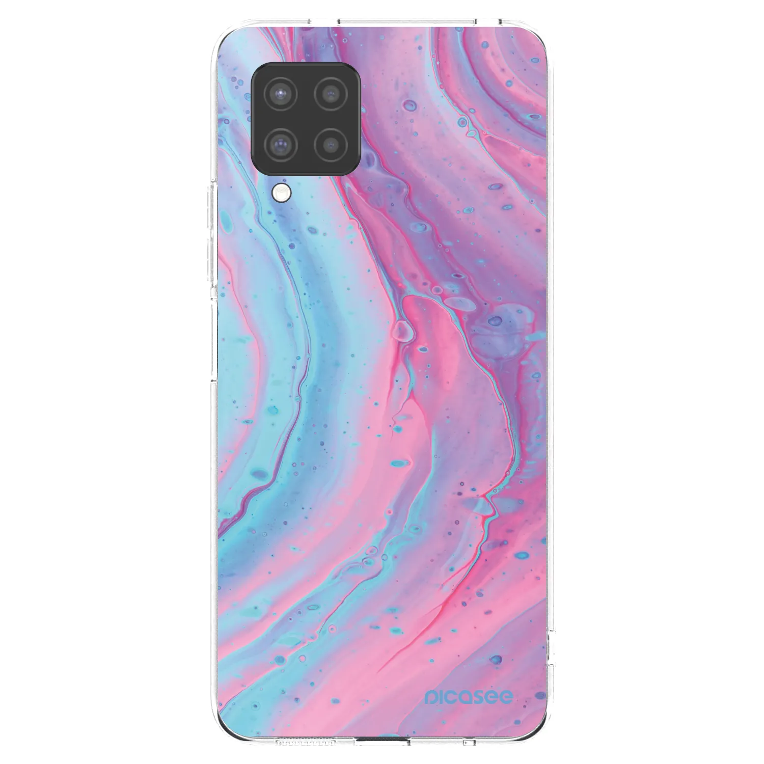 Picasee διαφανής θήκη σιλικόνης Samsung Galaxy A42 A426B - Pink liquid