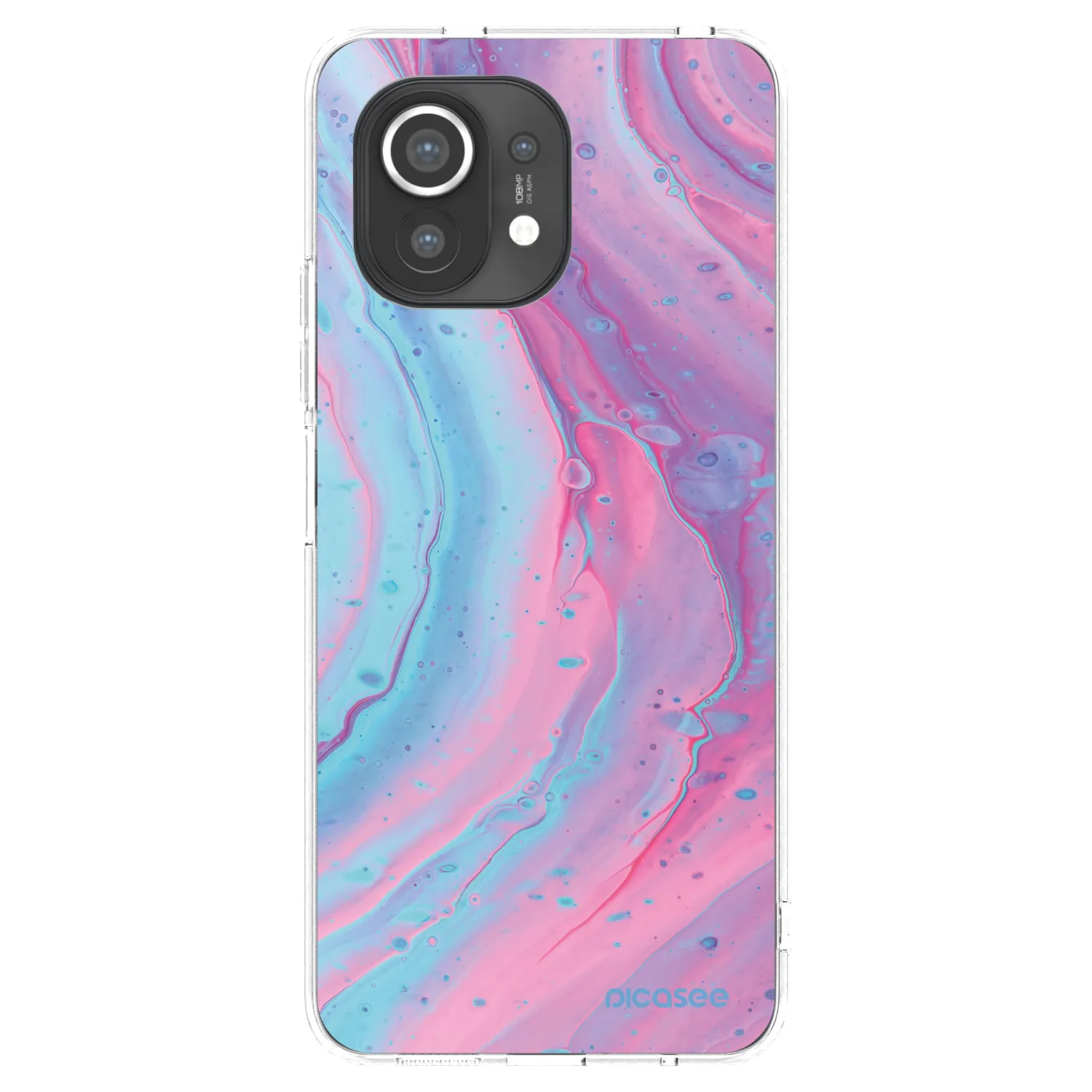 Picasee διαφανής θήκη σιλικόνης Xiaomi Mi 11 - Pink liquid