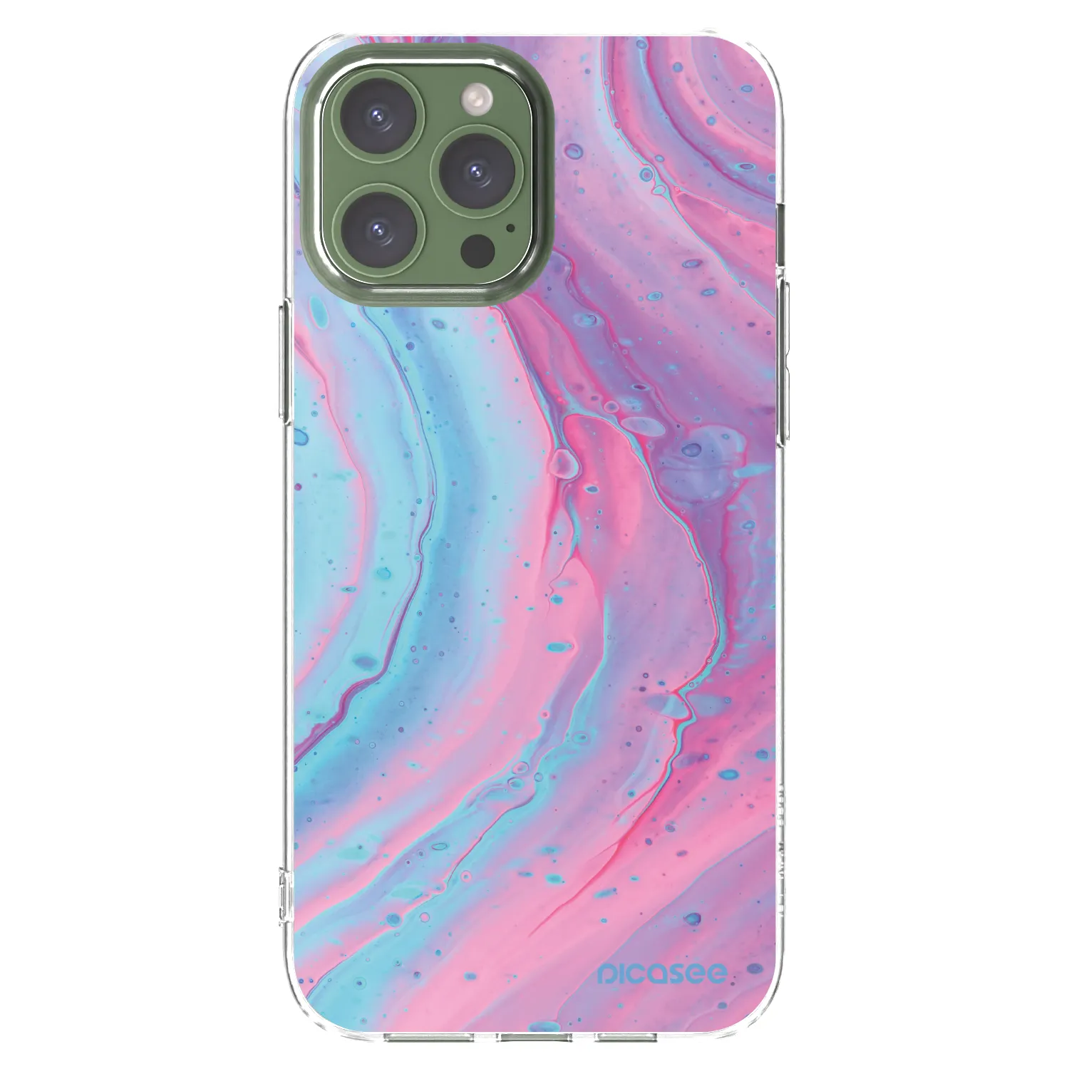 Picasee διαφανής θήκη σιλικόνης Apple iPhone 13 Pro Max - Pink liquid