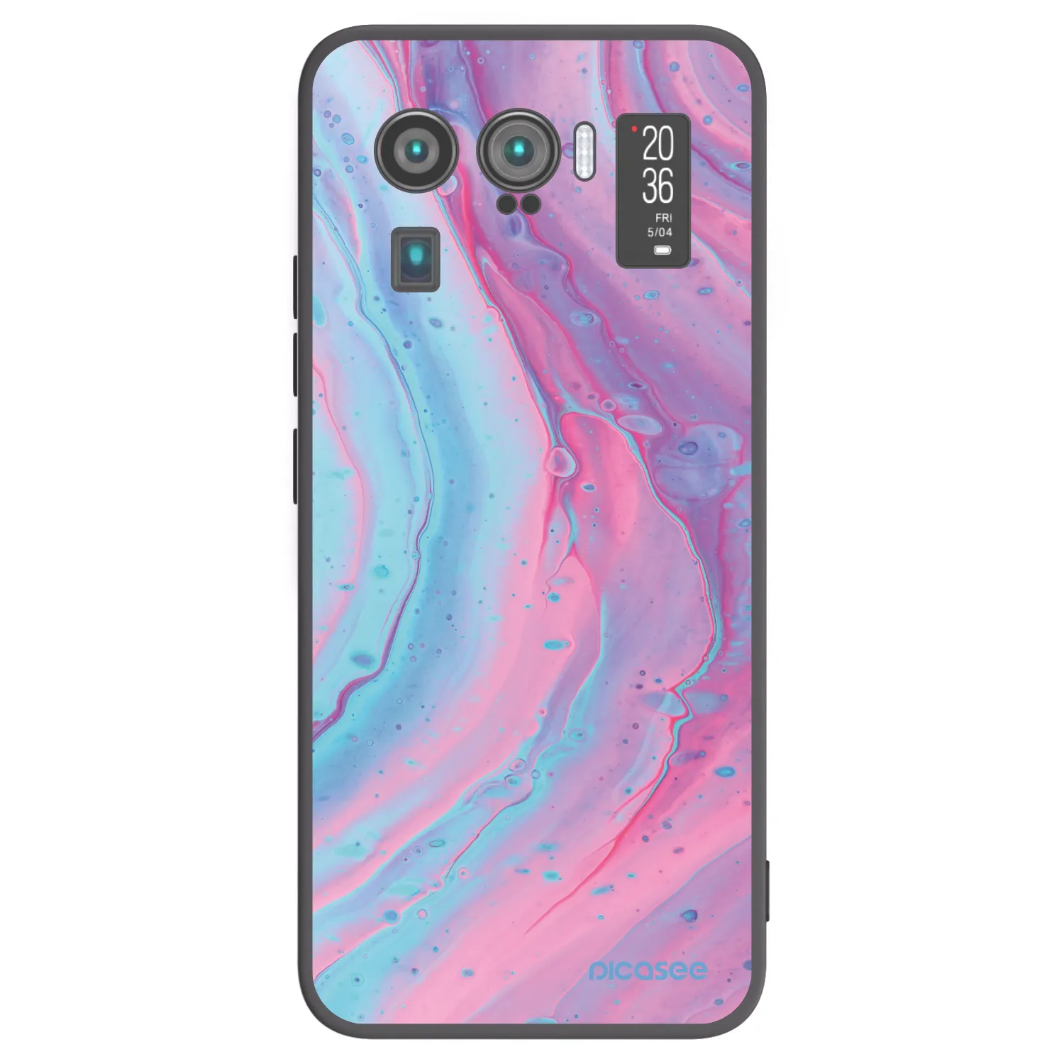 Picasee Μαύρη θήκη σιλικόνης για Xiaomi Mi 11 Ultra - Pink liquid
