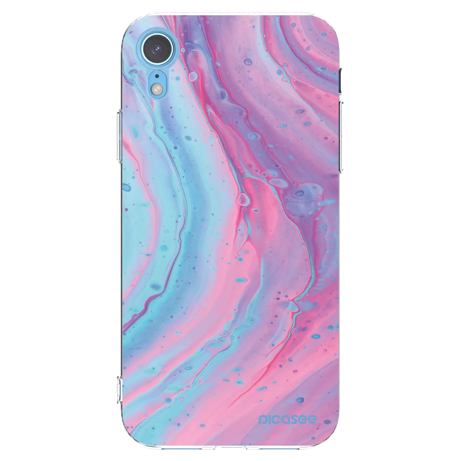 Picasee διαφανής θήκη σιλικόνης Apple iPhone XR - Pink liquid