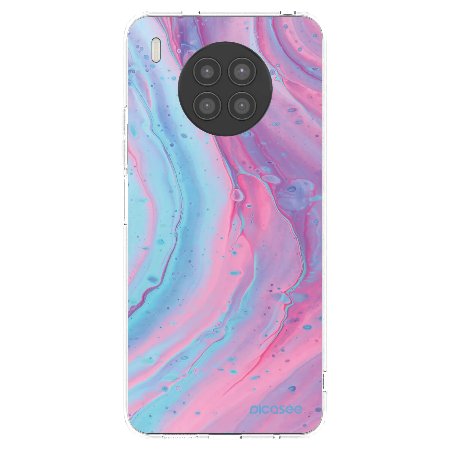 Picasee διαφανής θήκη σιλικόνης Huawei Nova 8i - Pink liquid