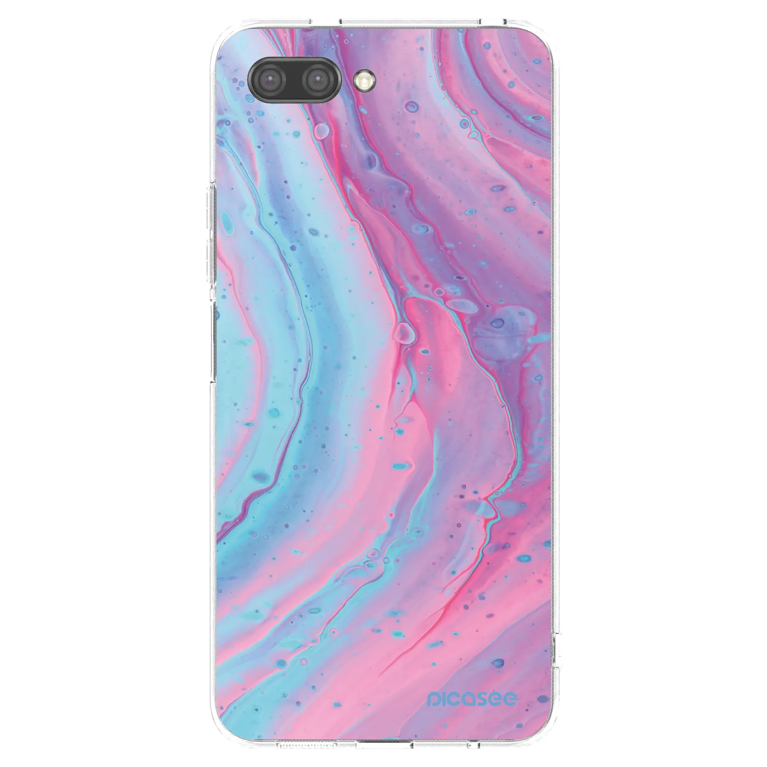 Picasee διαφανής θήκη σιλικόνης Honor 10 - Pink liquid