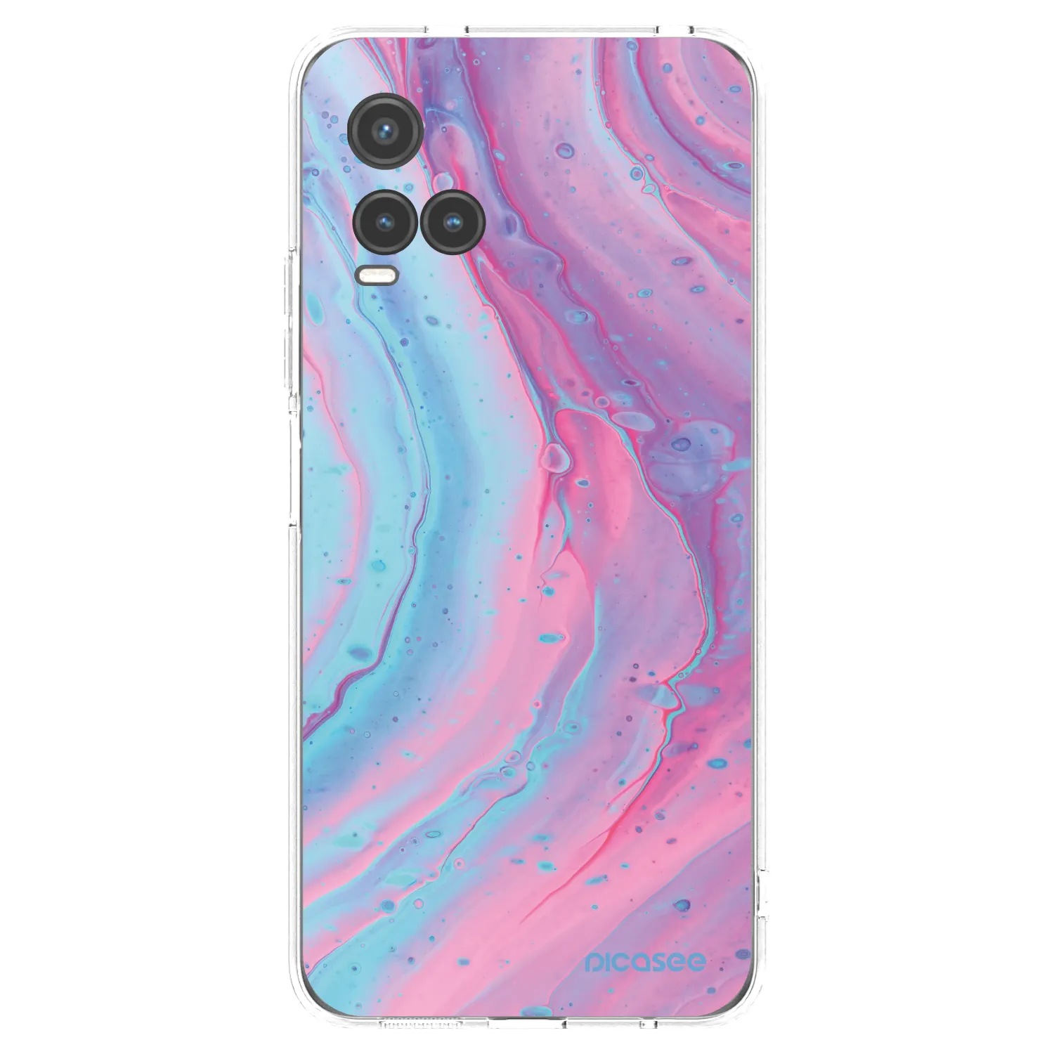 Picasee διαφανής θήκη σιλικόνης Vivo Y33s - Pink liquid