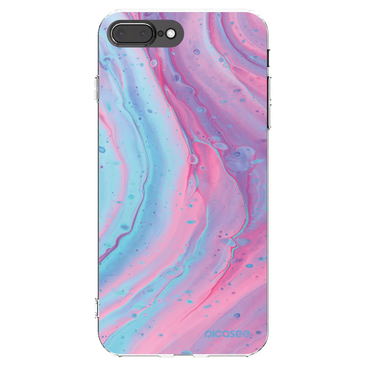 Picasee διαφανής θήκη σιλικόνης Apple iPhone 7 Plus - Pink liquid