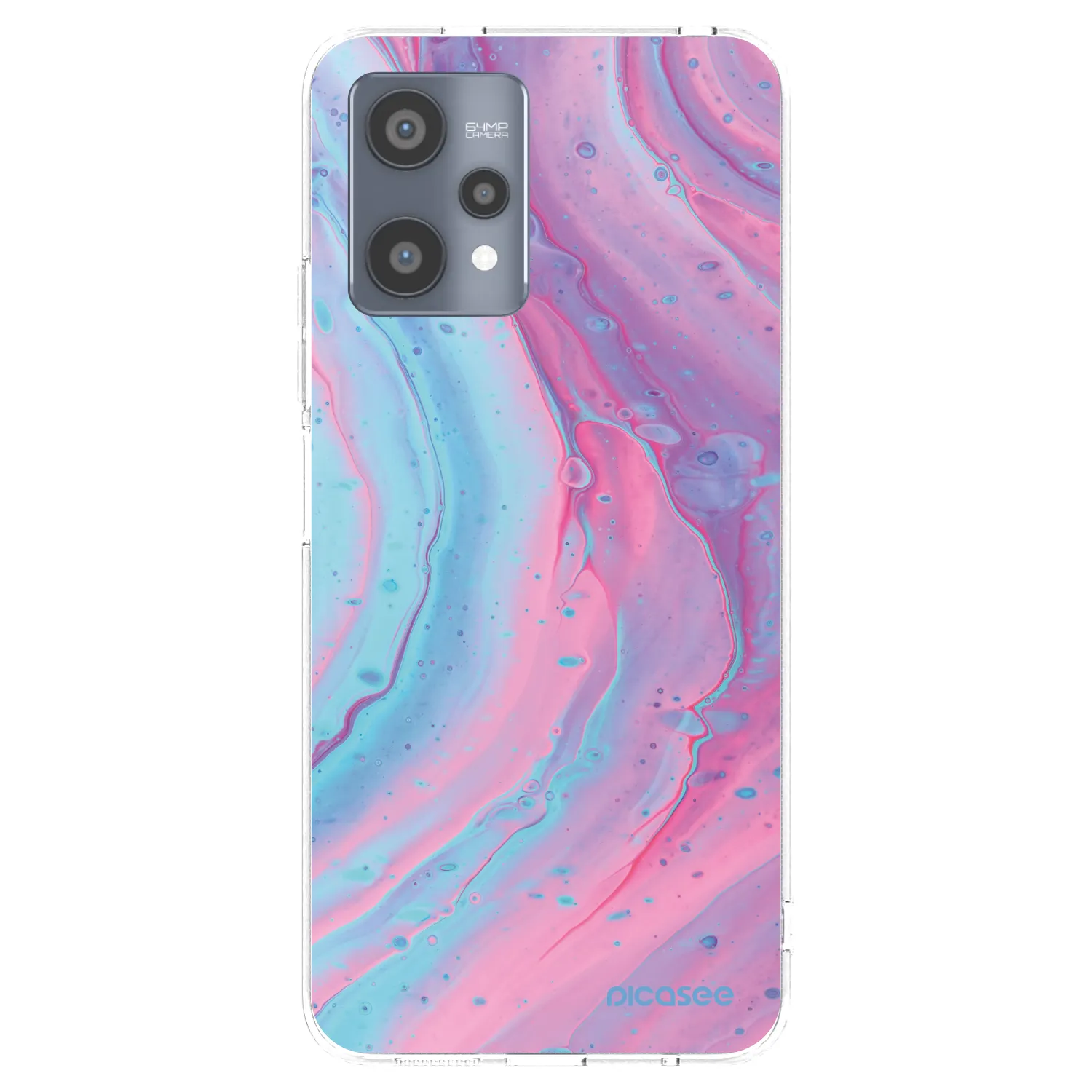 Picasee διαφανής θήκη σιλικόνης Realme 9 Pro 5G - Pink liquid