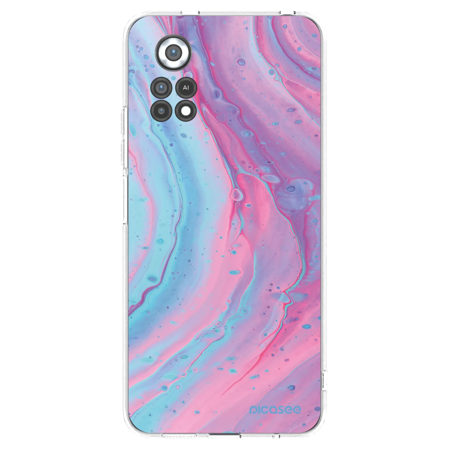 Picasee διαφανής θήκη σιλικόνης Xiaomi Poco X4 Pro 5G - Pink liquid