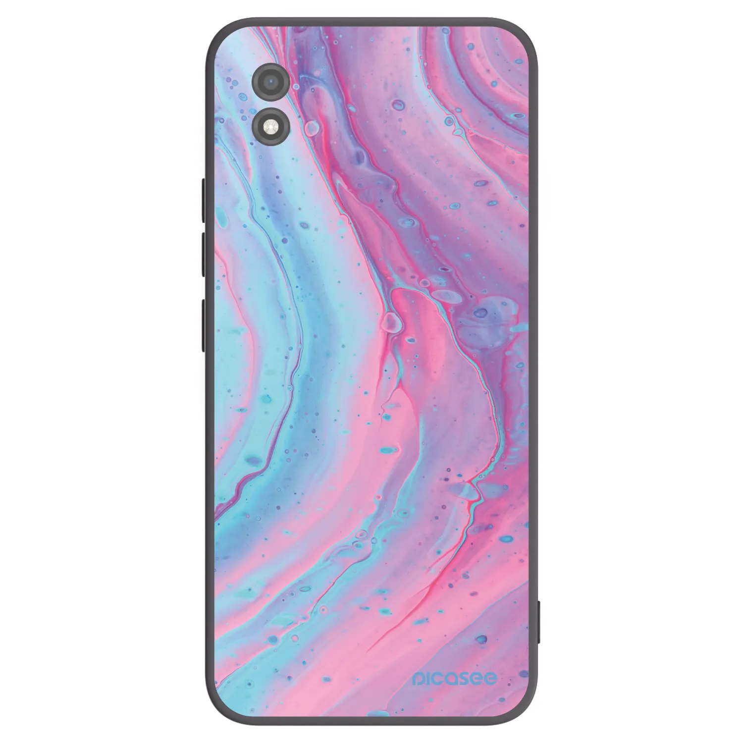 Picasee Μαύρη θήκη σιλικόνης για Realme C11 (2021) - Pink liquid
