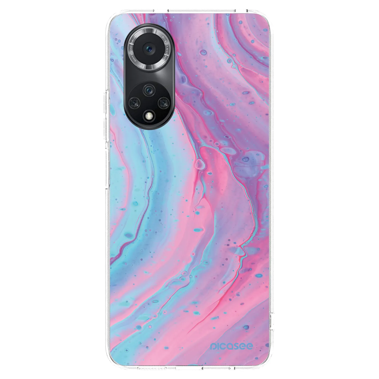Picasee διαφανής θήκη σιλικόνης Huawei Nova 9 SE - Pink liquid
