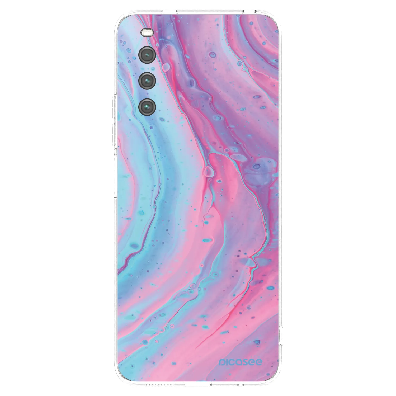 Picasee διαφανής θήκη σιλικόνης Sony Xperia 10 IV 5G - Pink liquid