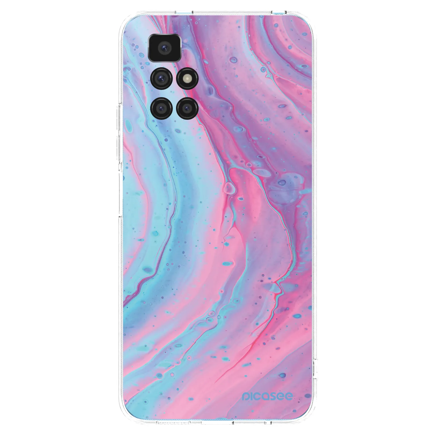 Picasee διαφανής θήκη σιλικόνης Xiaomi Redmi 10 (2022) - Pink liquid