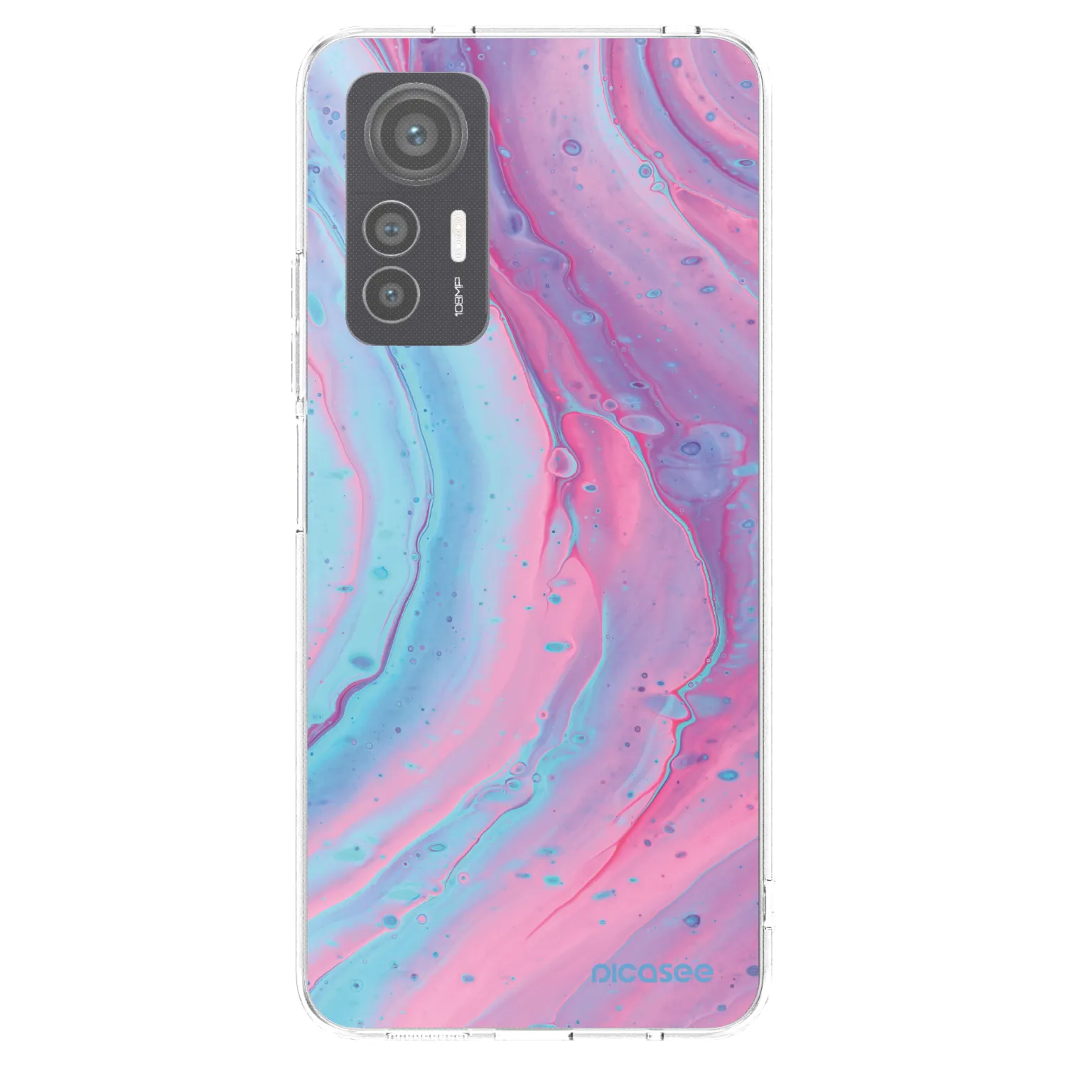 Picasee διαφανής θήκη σιλικόνης Xiaomi 12 Lite - Pink liquid