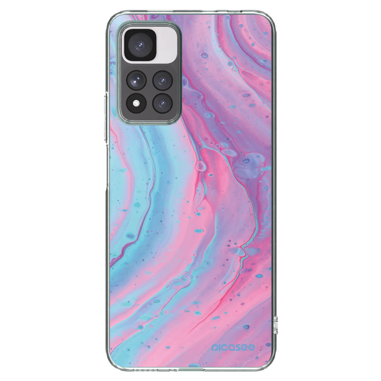 Picasee διαφανής θήκη σιλικόνης Xiaomi Redmi Note 11 Pro+ 5G - Pink liquid