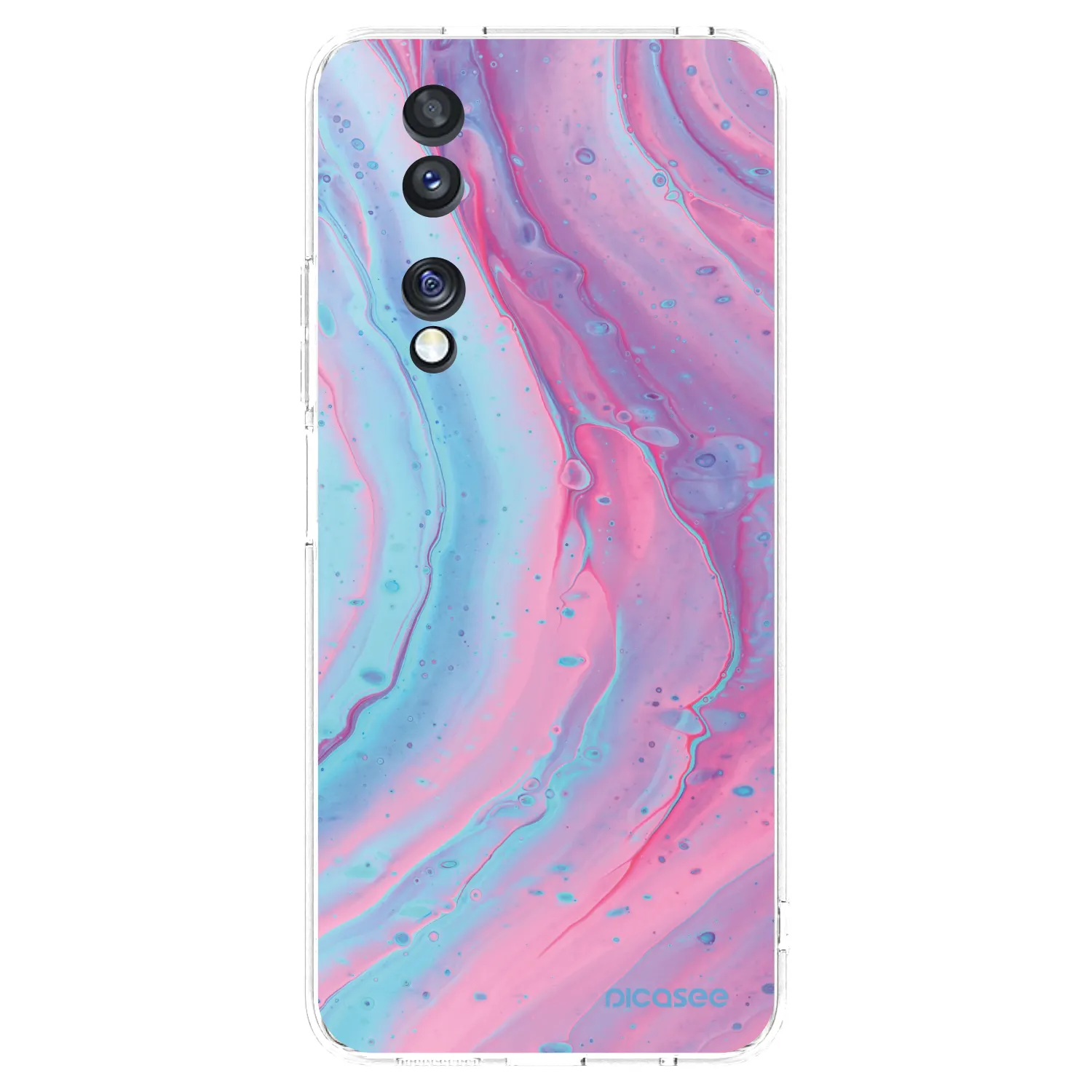 Picasee διαφανής θήκη σιλικόνης Honor 70 - Pink liquid