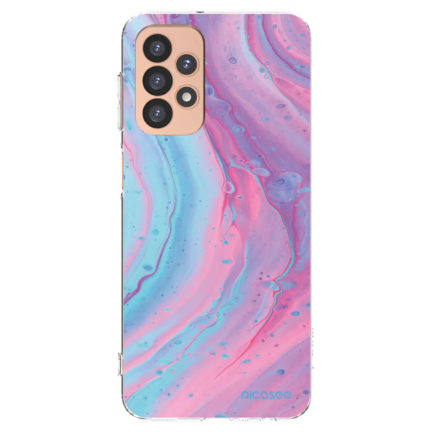 Picasee διαφανής θήκη σιλικόνης Samsung Galaxy A23 A236B 5G - Pink liquid
