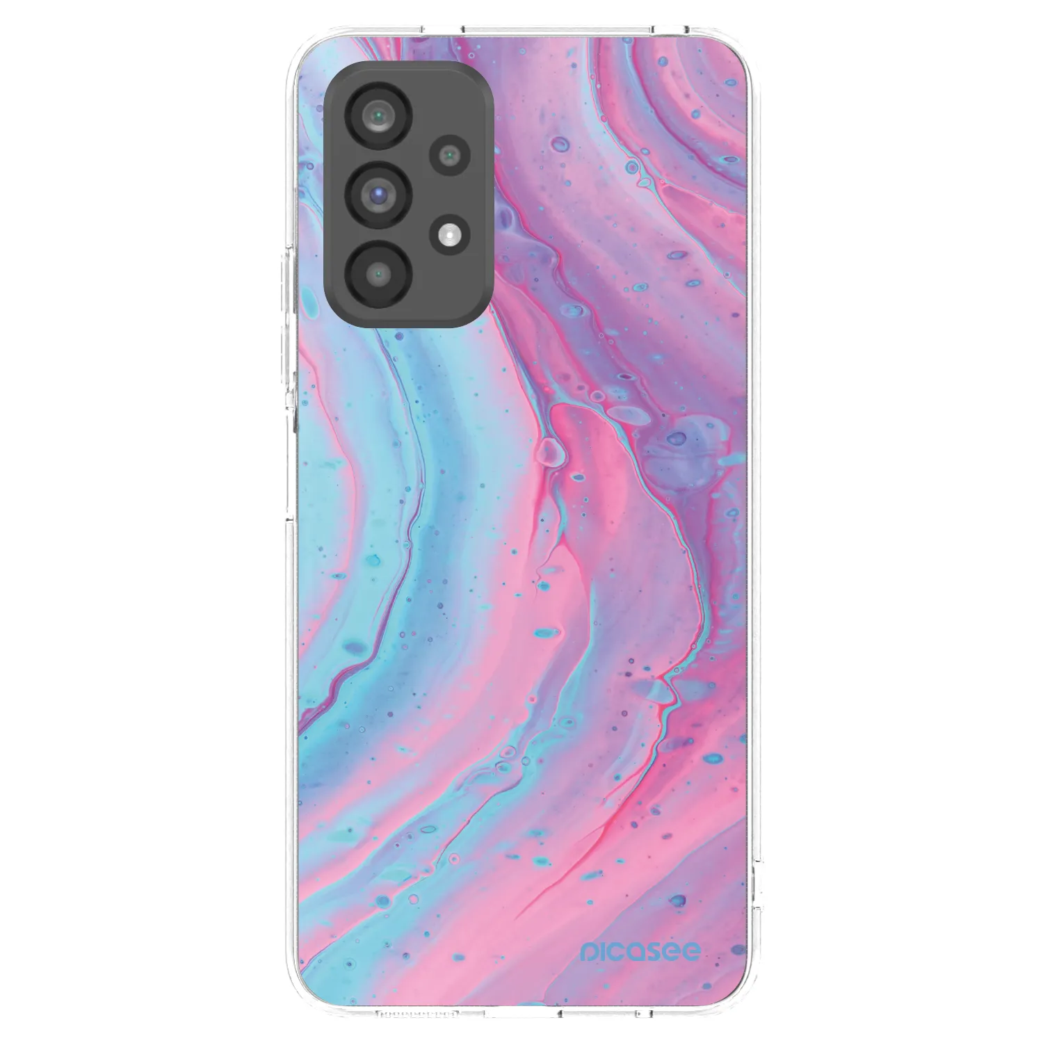 Picasee διαφανής θήκη σιλικόνης Samsung Galaxy A73 5G - Pink liquid