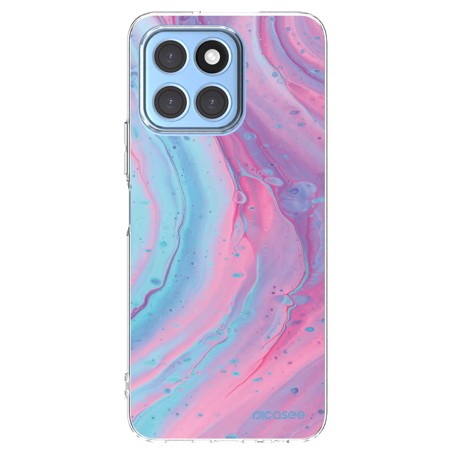 Picasee διαφανής θήκη σιλικόνης Honor X6 - Pink liquid