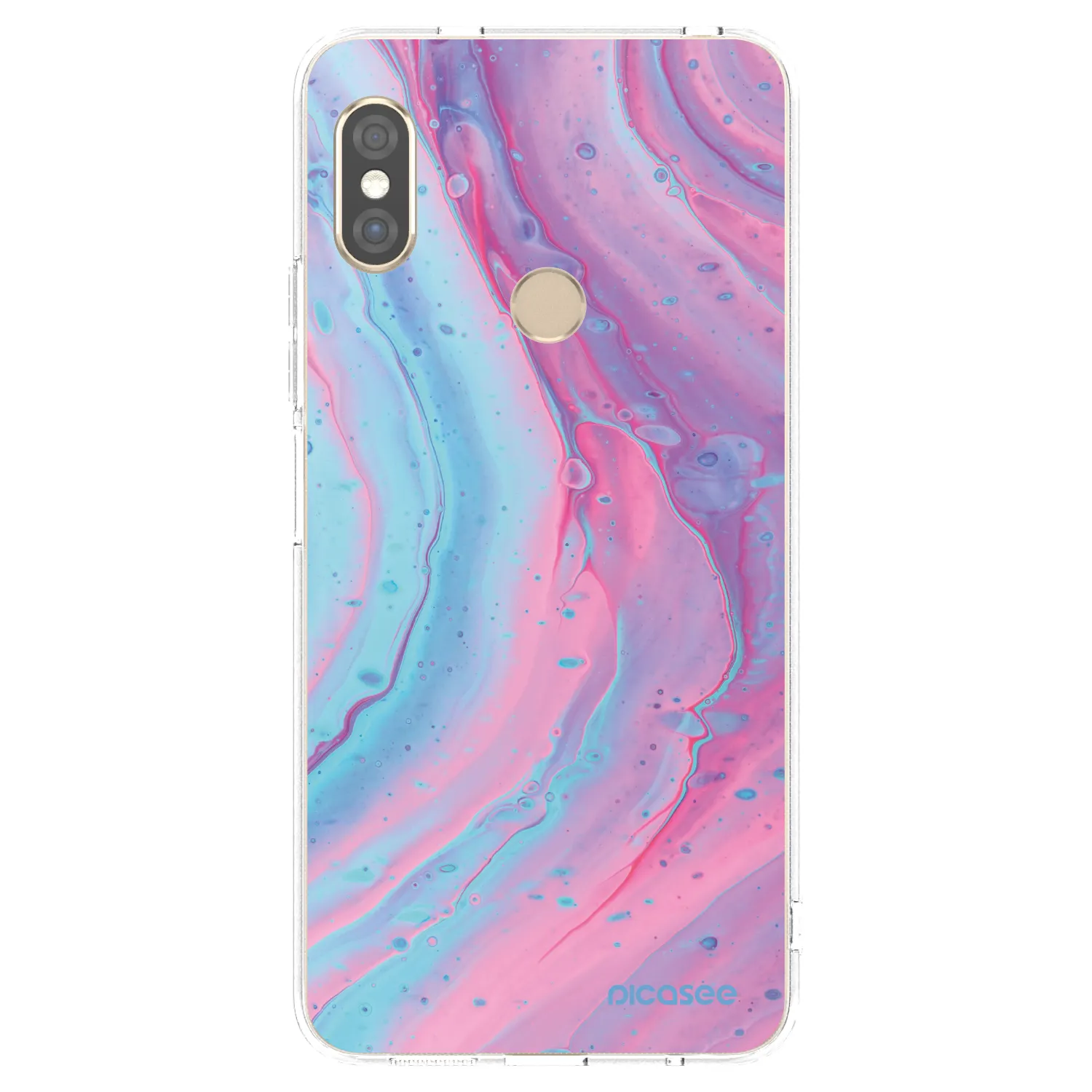 Picasee διαφανής θήκη σιλικόνης Xiaomi Redmi Note 5 Global - Pink liquid