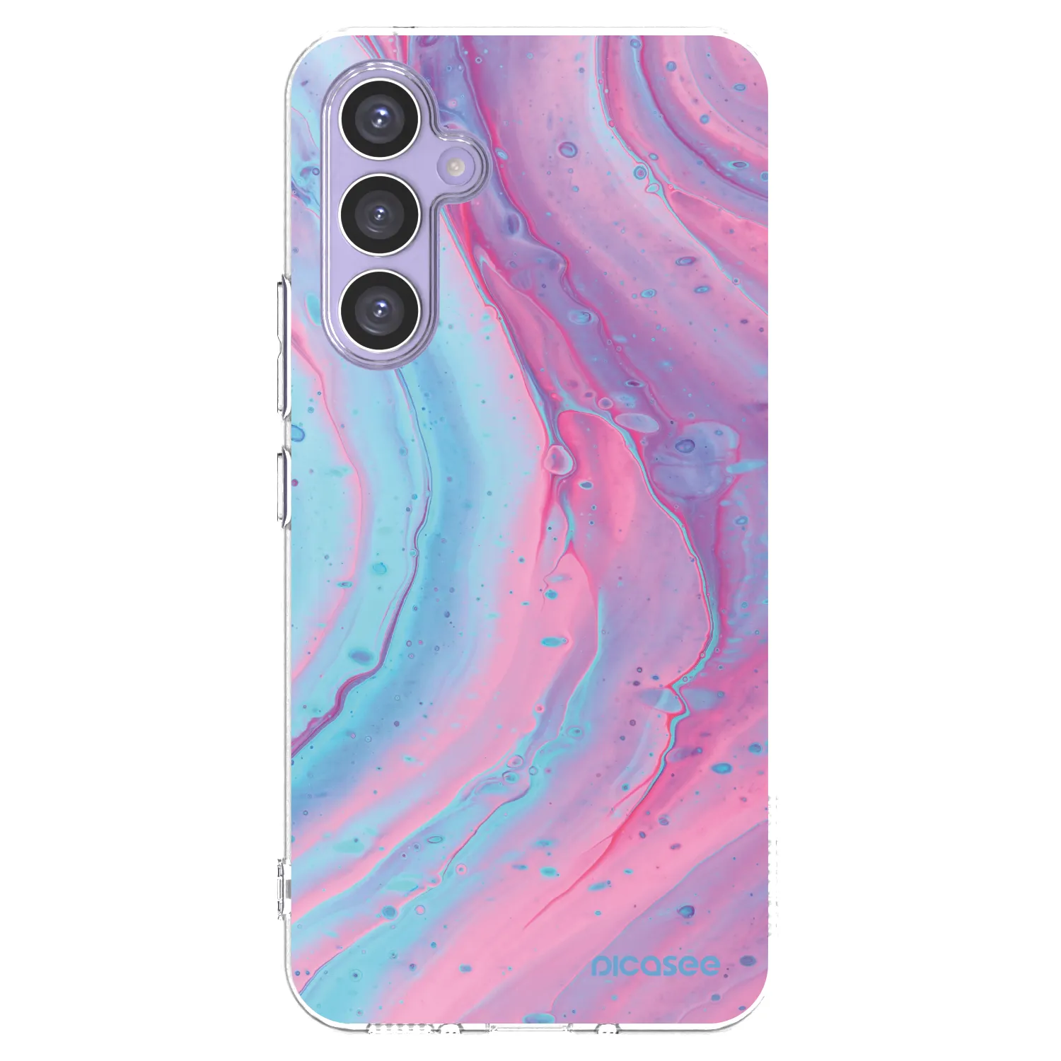 Picasee διαφανής θήκη σιλικόνης Samsung Galaxy A54 5G A546B - Pink liquid