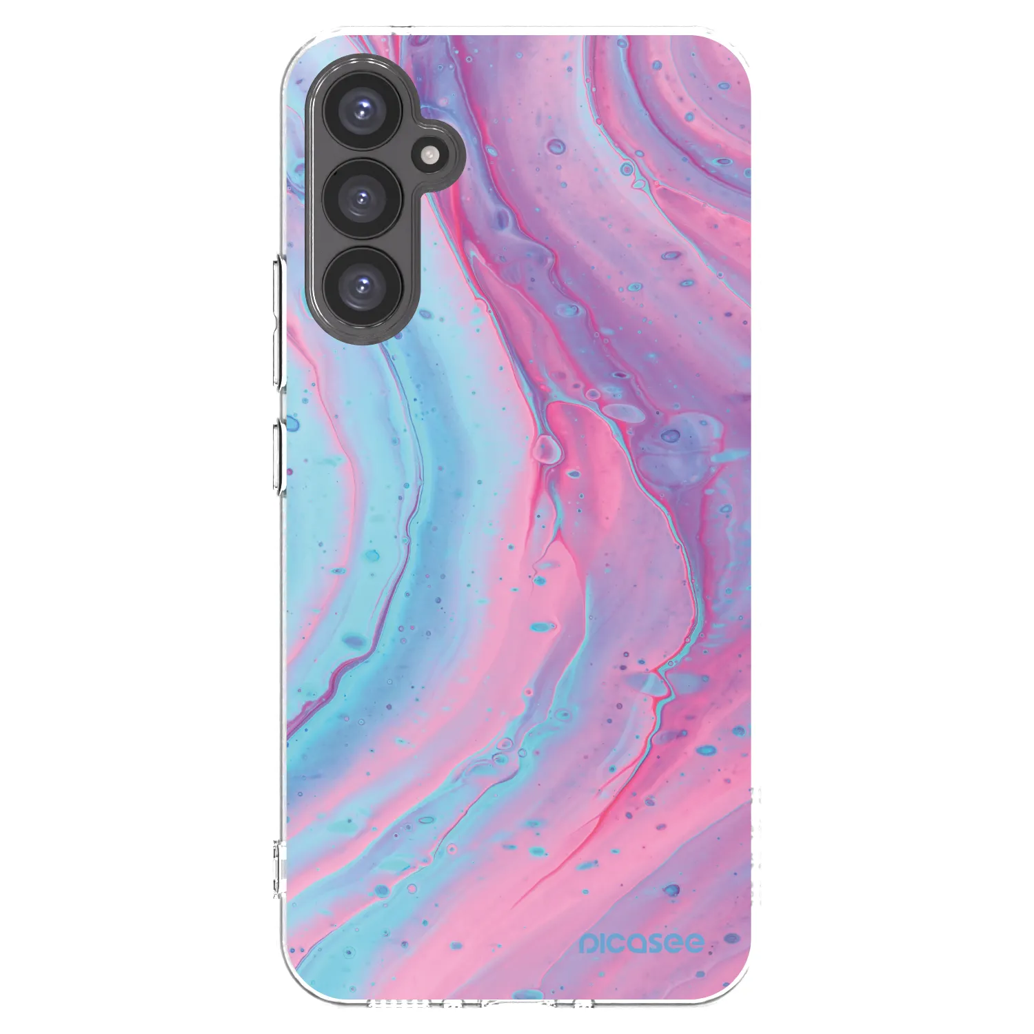 Picasee διαφανής θήκη σιλικόνης Samsung Galaxy A34 5G A346B - Pink liquid