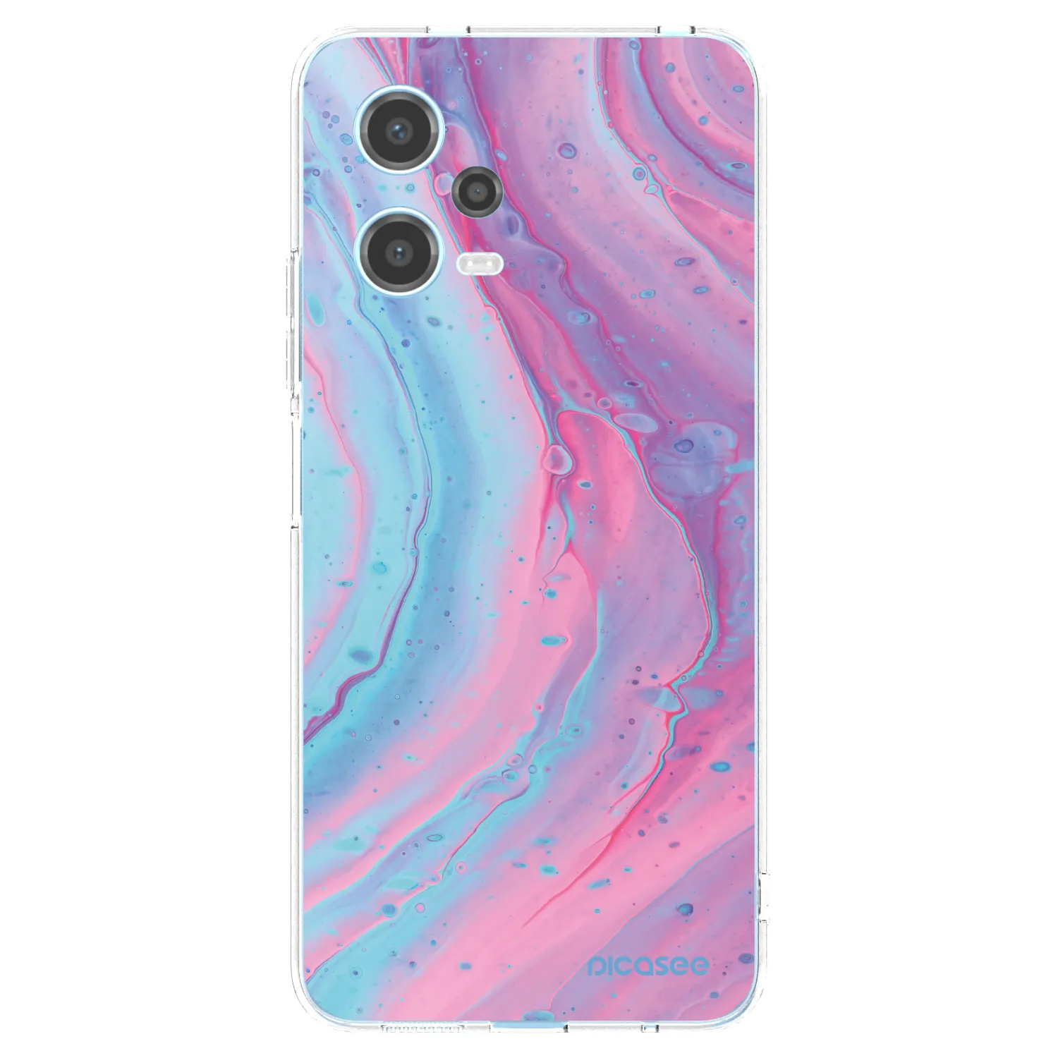 Picasee διαφανής θήκη σιλικόνης Xiaomi Redmi Note 12 5G - Pink liquid