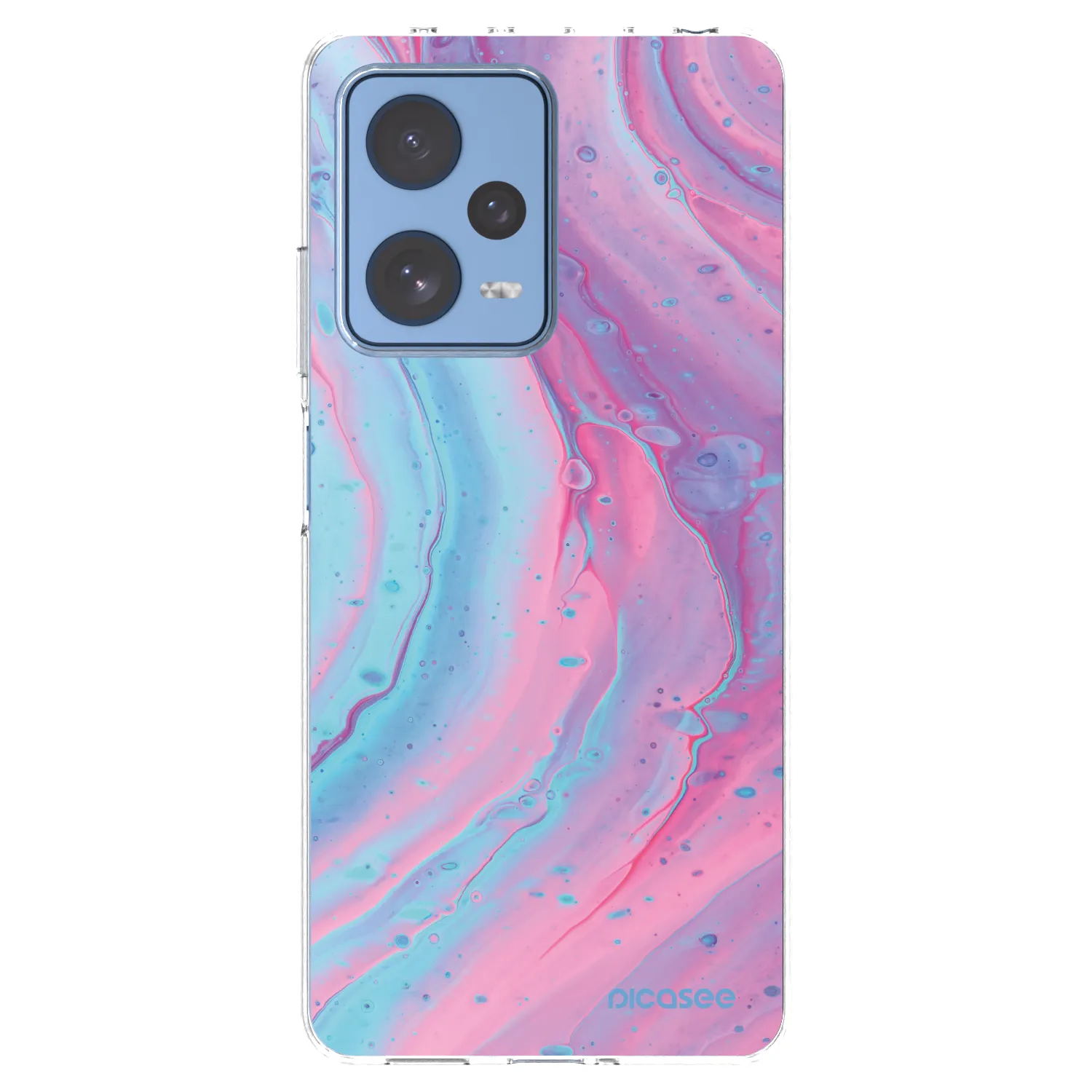 Picasee διαφανής θήκη σιλικόνης Xiaomi Redmi Note 12 Pro 5G - Pink liquid