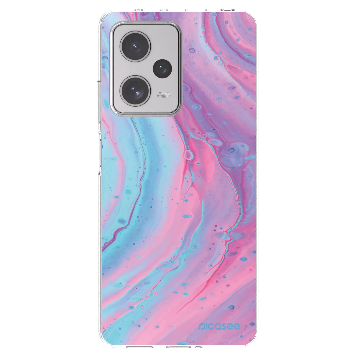 Picasee διαφανής θήκη σιλικόνης Xiaomi Redmi Note 12 Pro+ 5G - Pink liquid