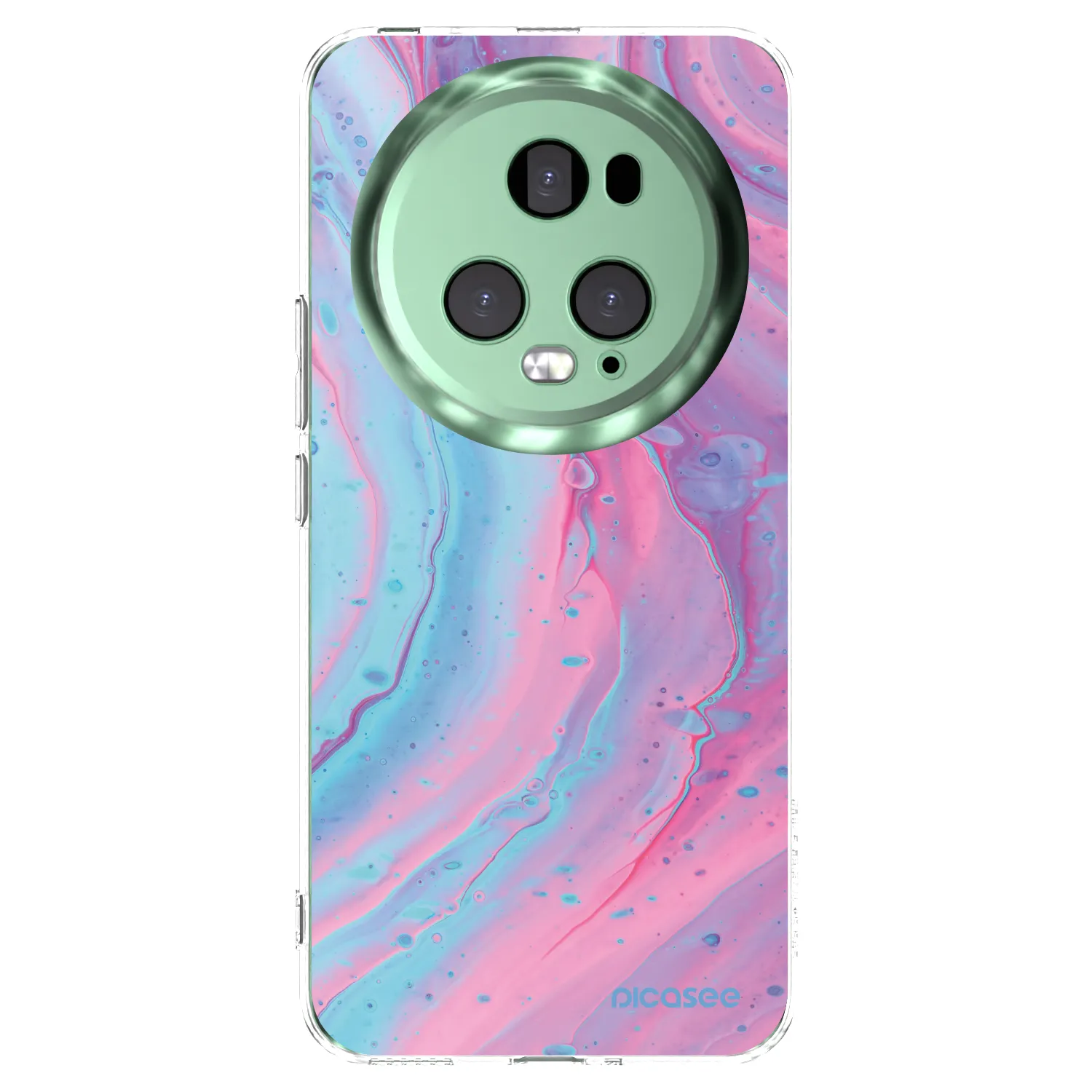 Picasee διαφανής θήκη σιλικόνης Honor Magic5 Pro - Pink liquid