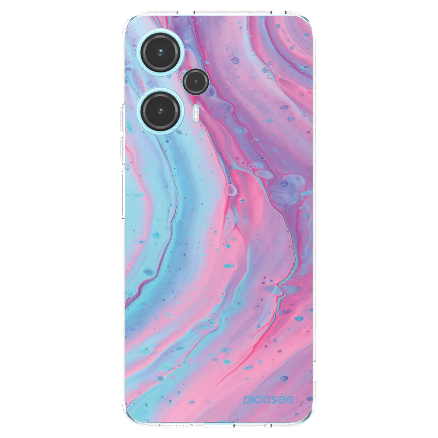 Picasee διαφανής θήκη σιλικόνης Xiaomi Poco F5 - Pink liquid