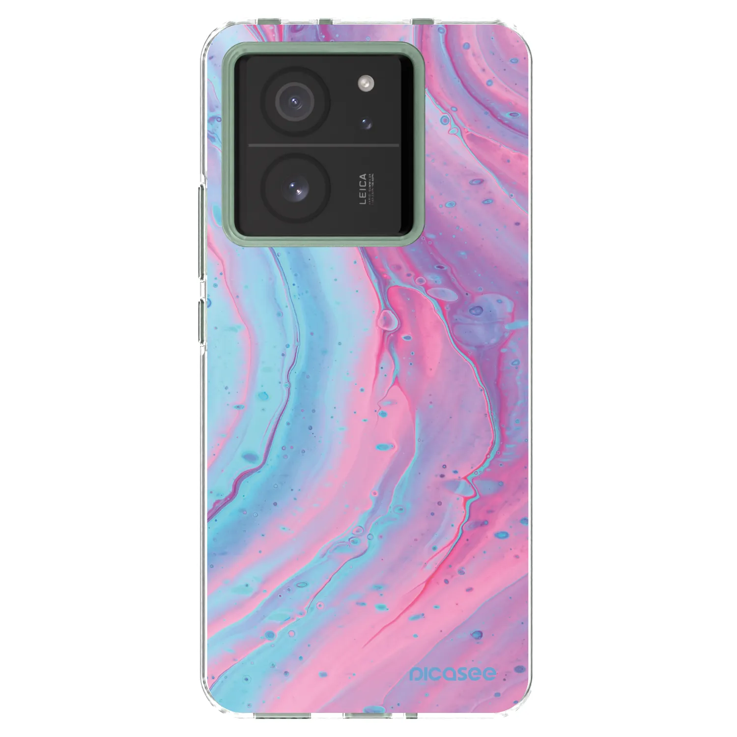 Picasee διαφανής θήκη σιλικόνης Xiaomi 13T Pro - Pink liquid