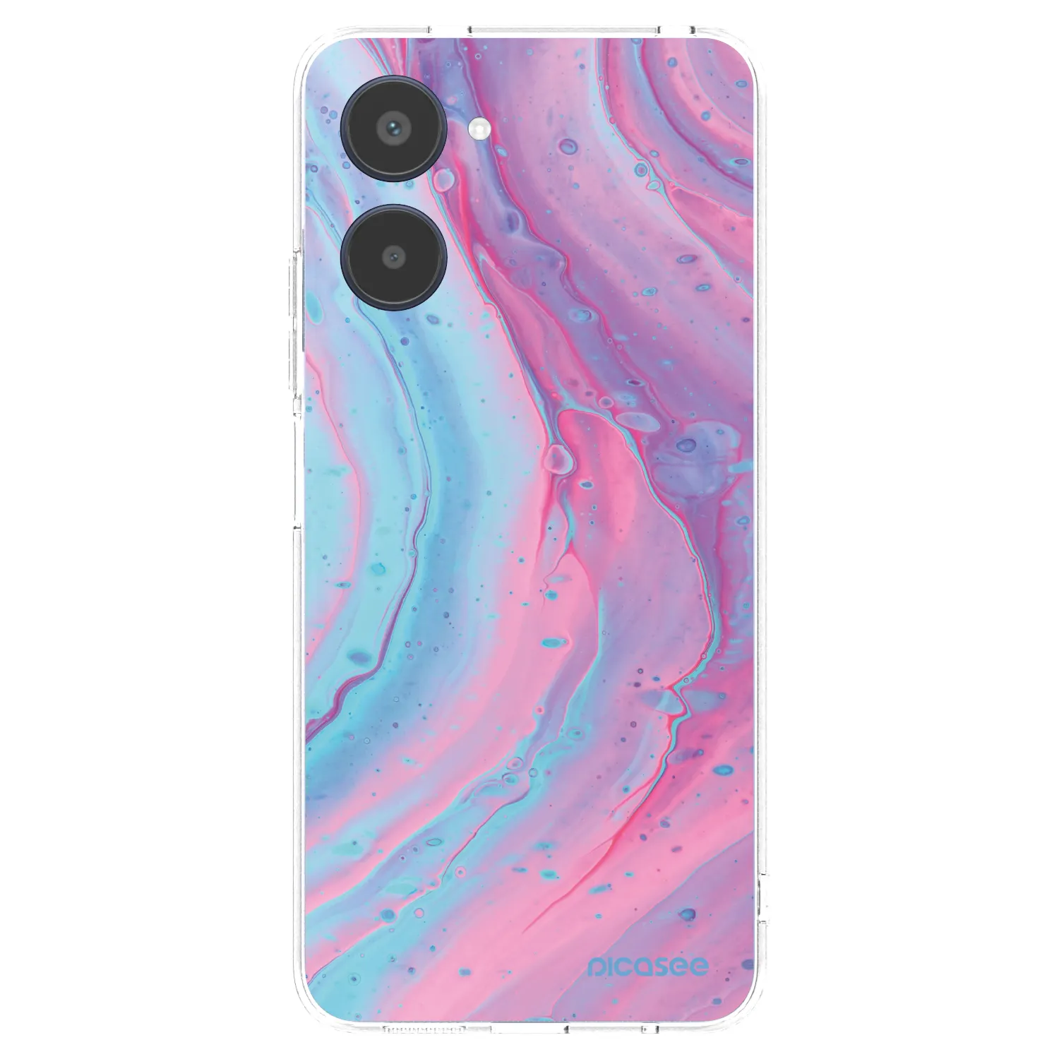 Picasee διαφανής θήκη σιλικόνης Realme 10 4G - Pink liquid