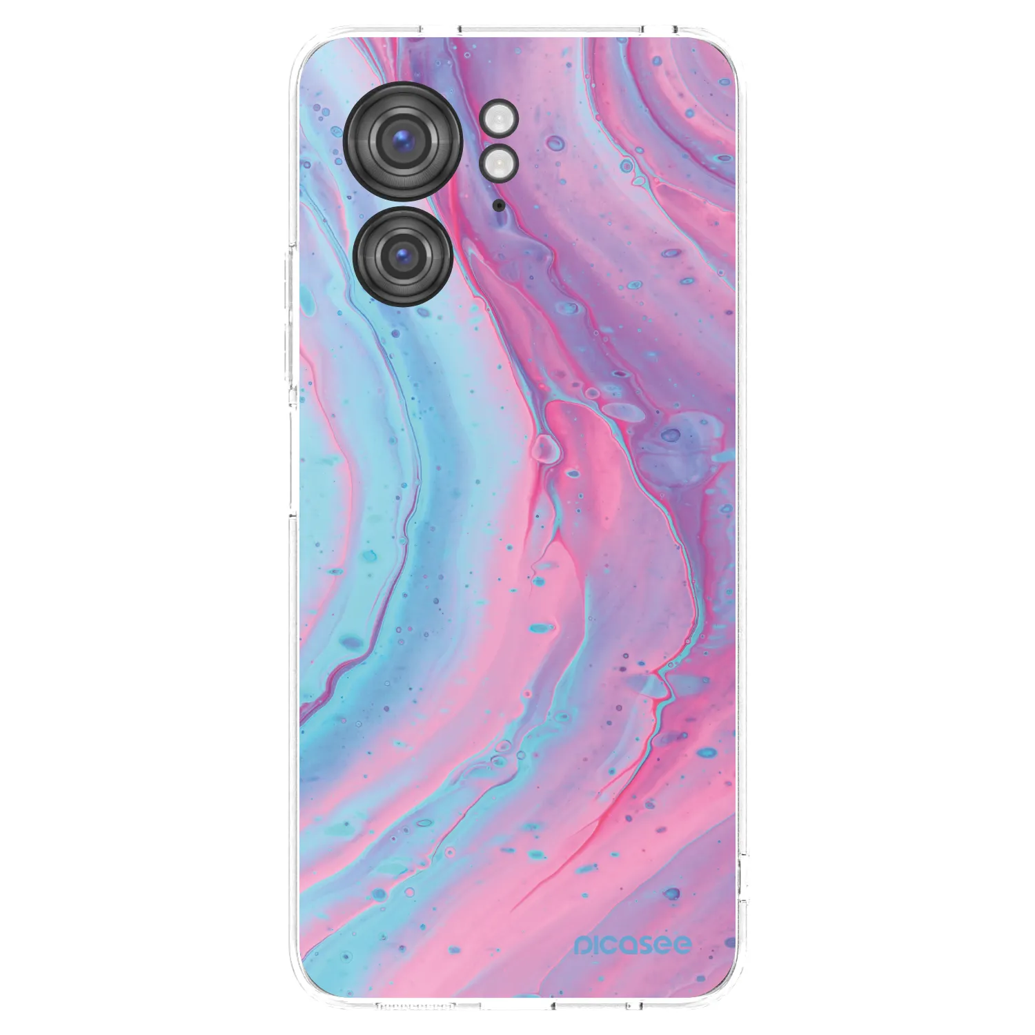 Picasee διαφανής θήκη σιλικόνης Motorola Edge 40 - Pink liquid