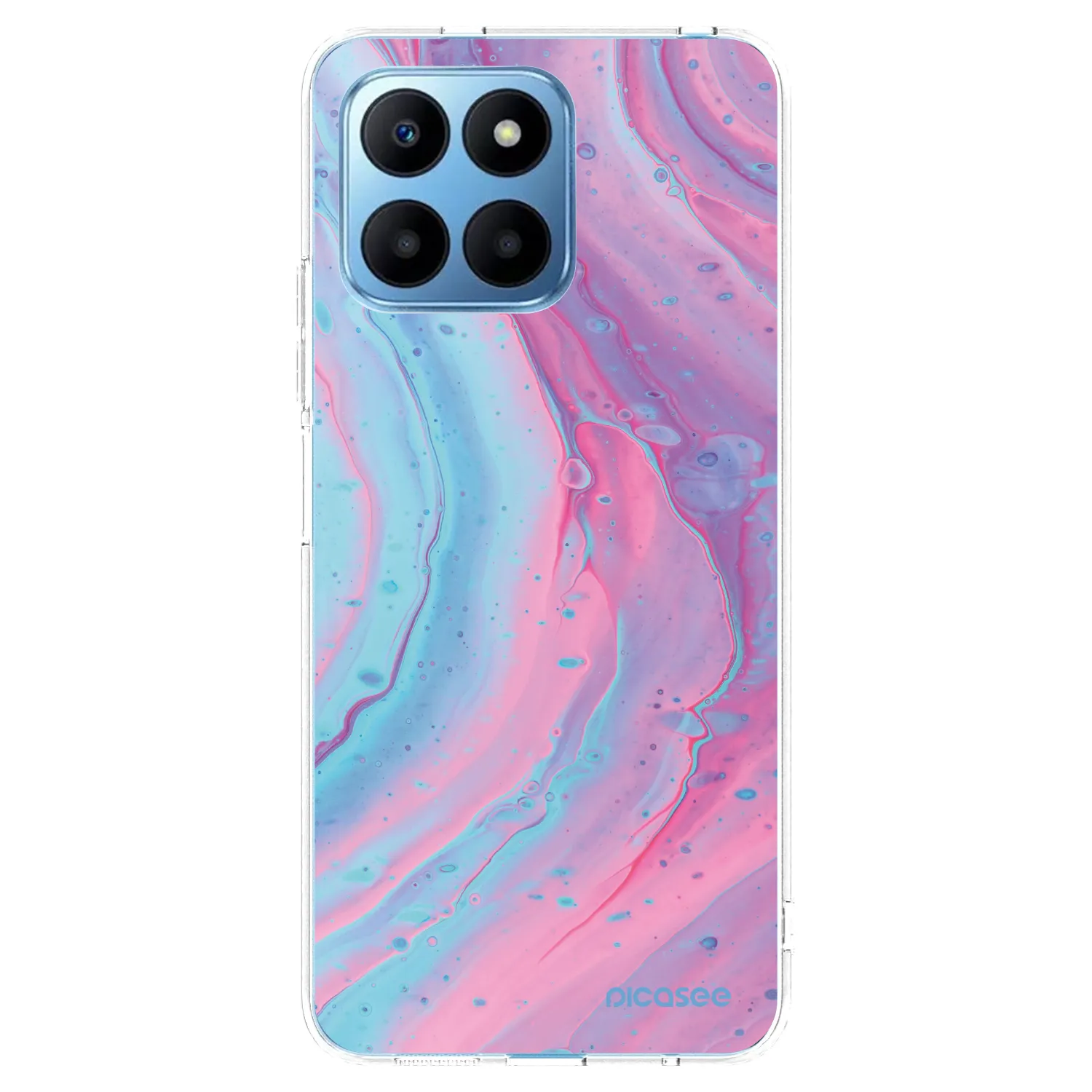 Picasee διαφανής θήκη σιλικόνης Honor 70 Lite - Pink liquid