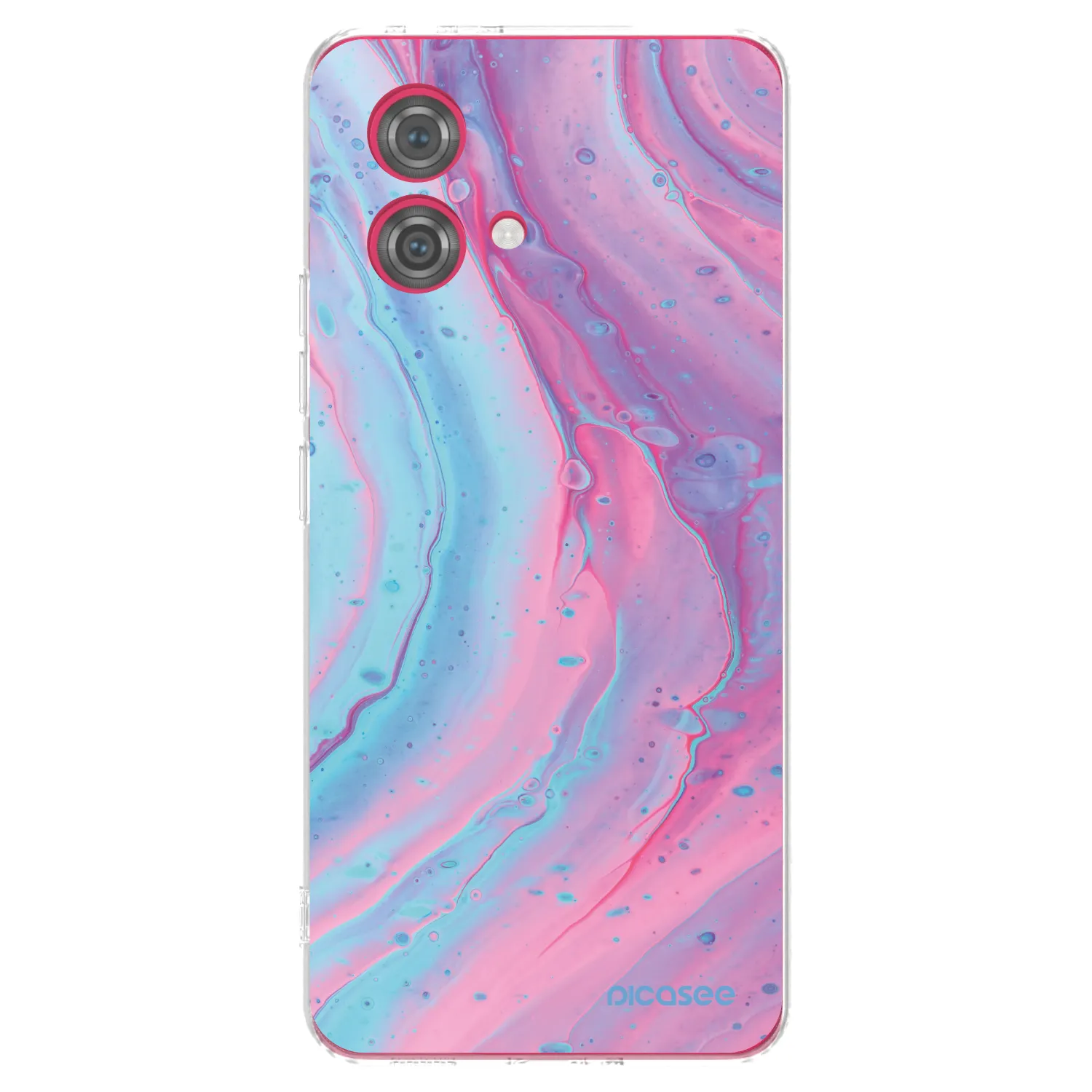 Picasee διαφανής θήκη σιλικόνης Motorola Moto G84 5G - Pink liquid