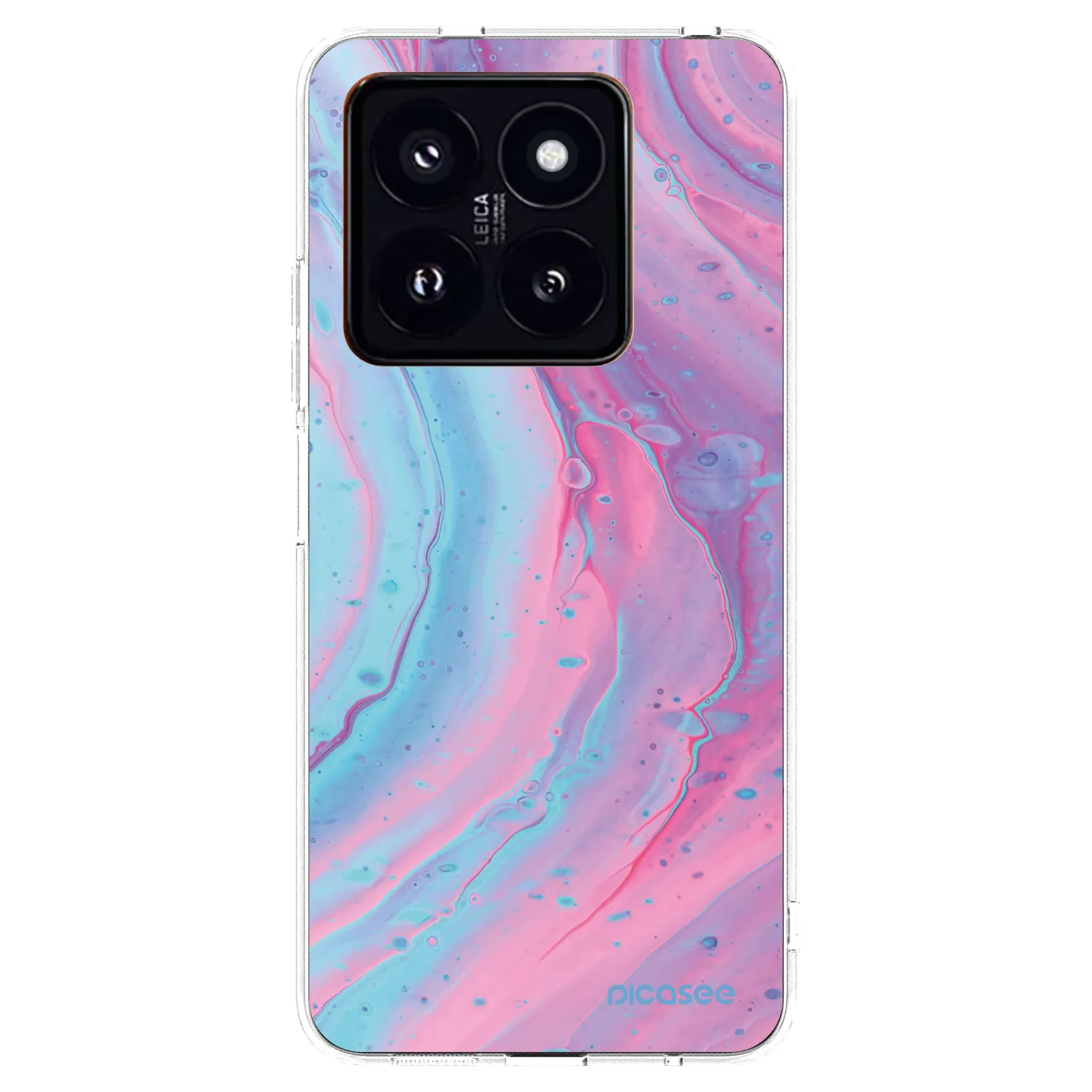 Picasee διαφανής θήκη σιλικόνης Xiaomi 14 Pro - Pink liquid