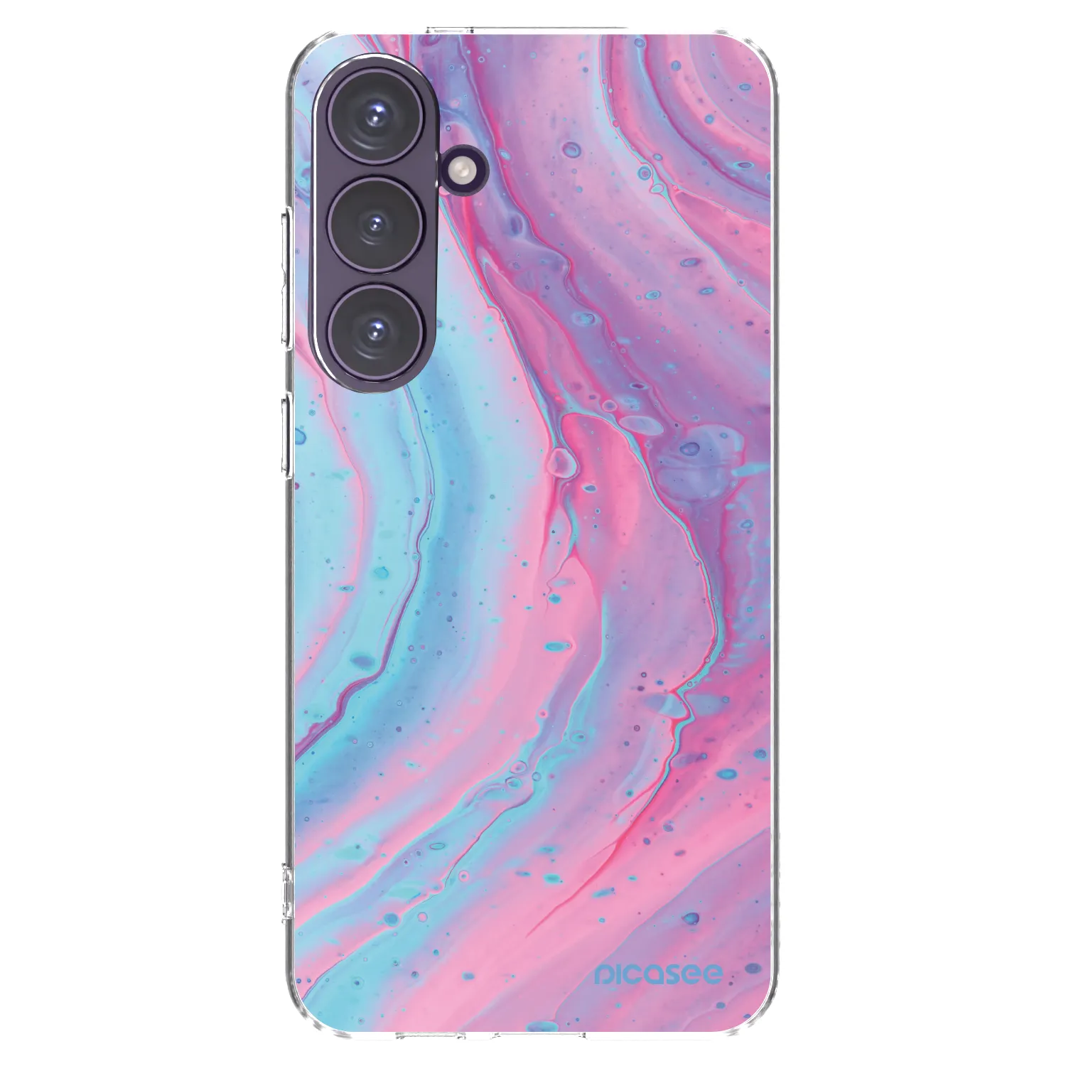 Picasee διαφανής θήκη σιλικόνης Samsung Galaxy S24+ S926B 5G - Pink liquid