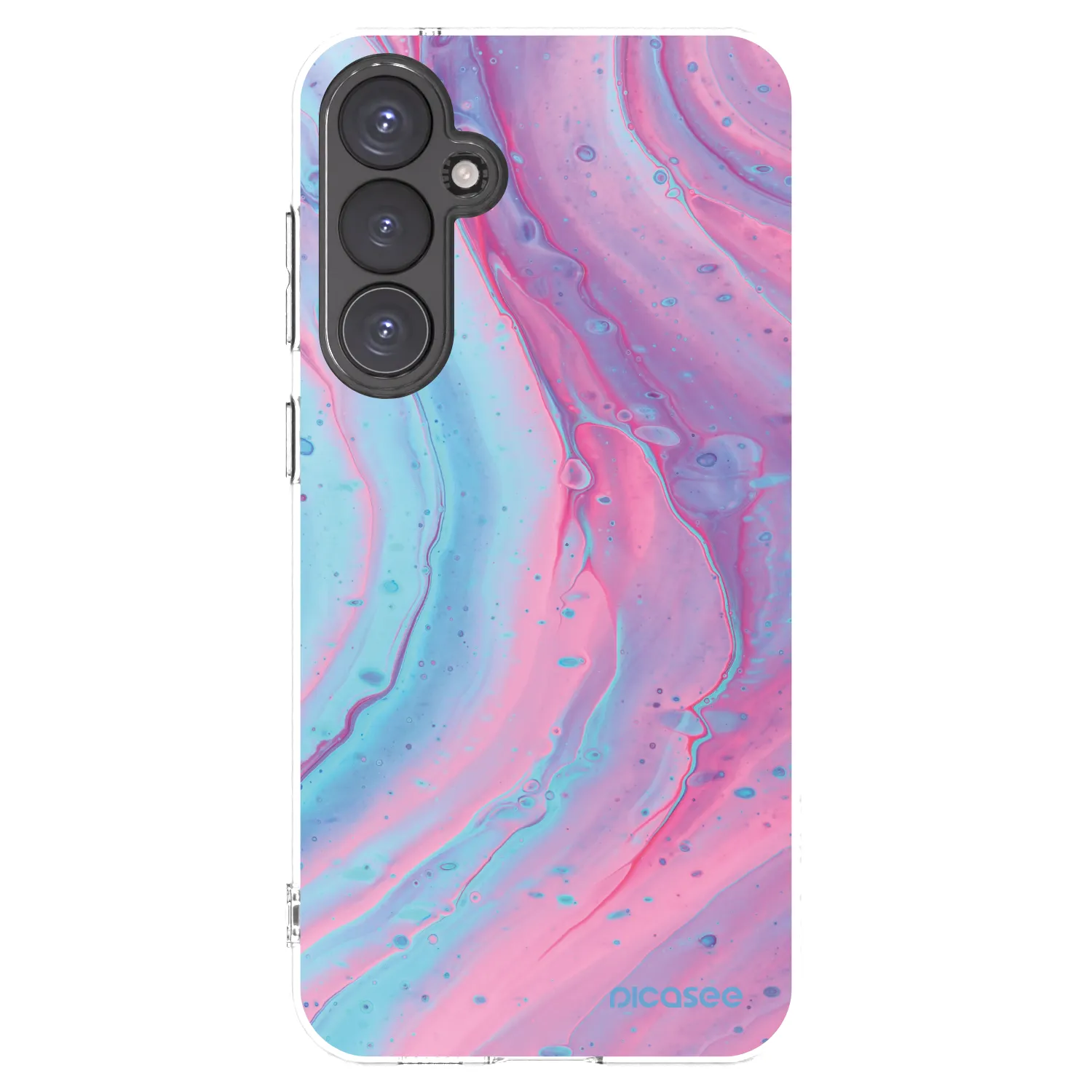 Picasee διαφανής θήκη σιλικόνης Samsung Galaxy S23 FE S711B - Pink liquid