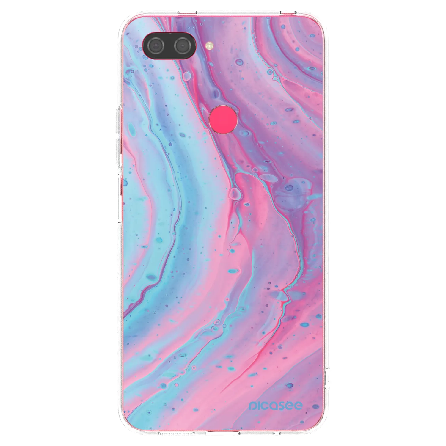 Picasee διαφανής θήκη σιλικόνης Xiaomi Mi 8 Lite - Pink liquid