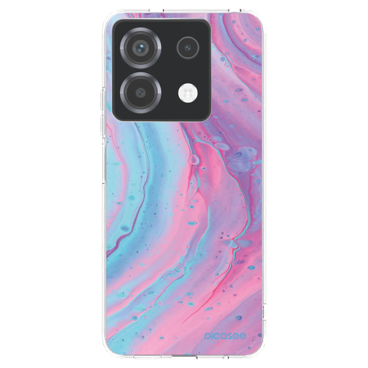 Picasee διαφανής θήκη σιλικόνης Xiaomi Poco X6 - Pink liquid