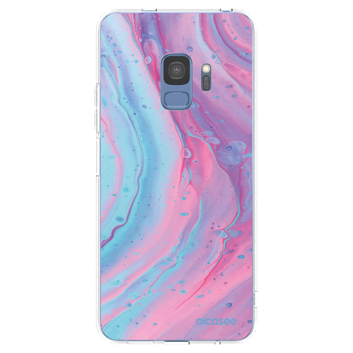 Picasee διαφανής θήκη σιλικόνης Samsung Galaxy S9 G960F - Pink liquid