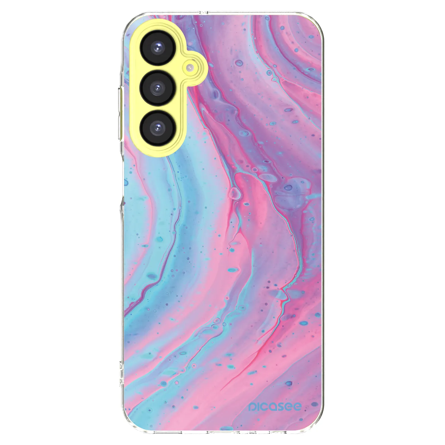 Picasee διαφανής θήκη σιλικόνης Samsung Galaxy A25 A256B 5G - Pink liquid